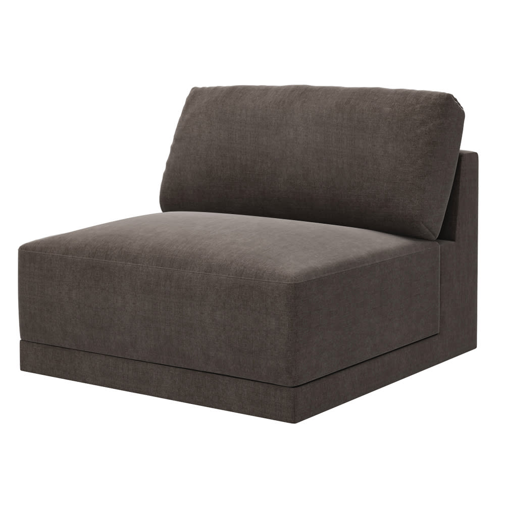 Haven Muse Mink Armless Sofa Chair Module color Muse Mink