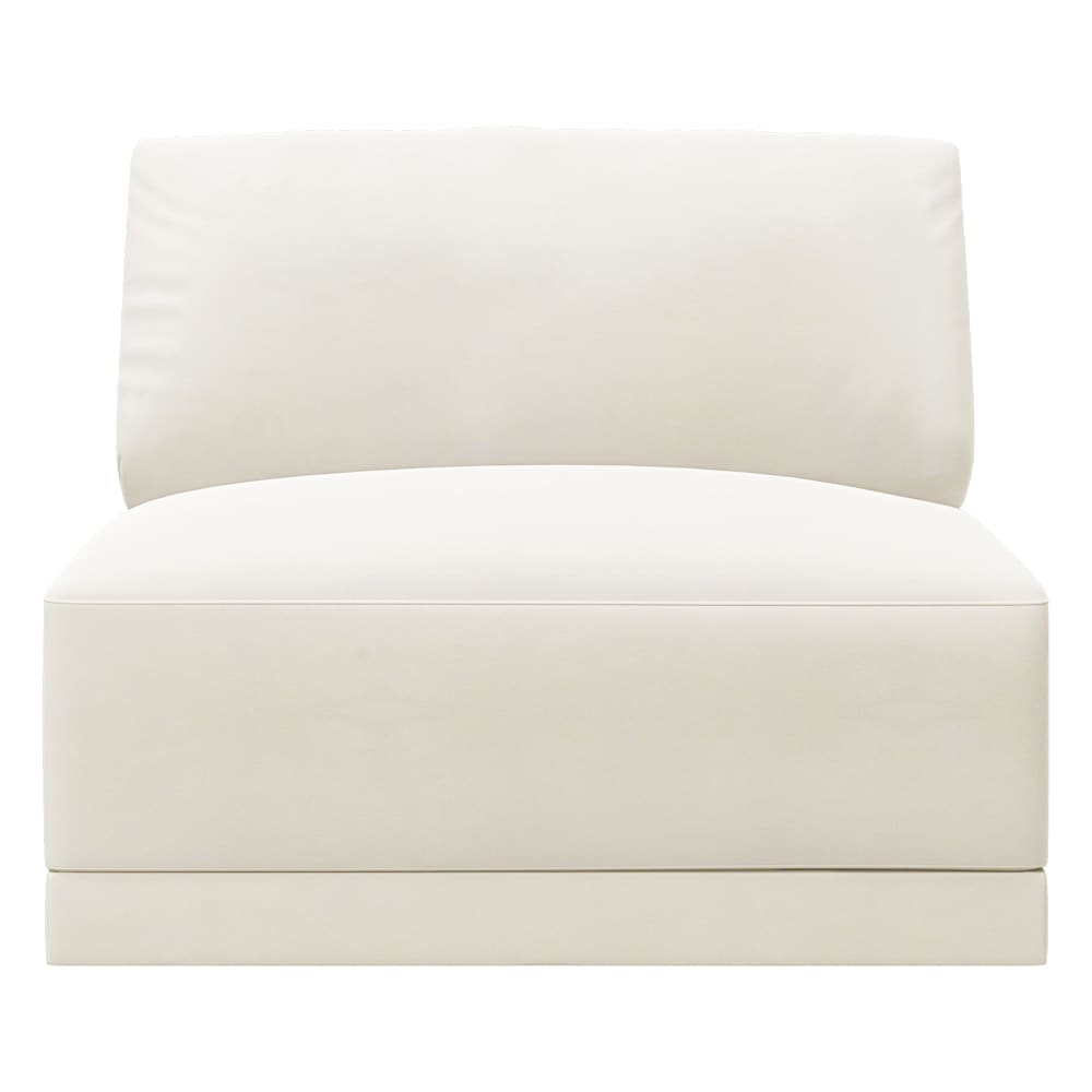 Haven Muse Flax Armless Sofa Chair Module color Muse Flax