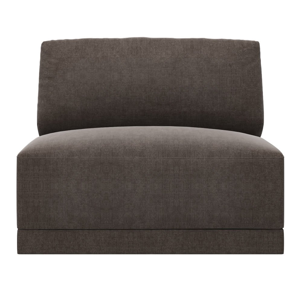 Haven Muse Mink Armless Sofa Chair Module color Muse Mink