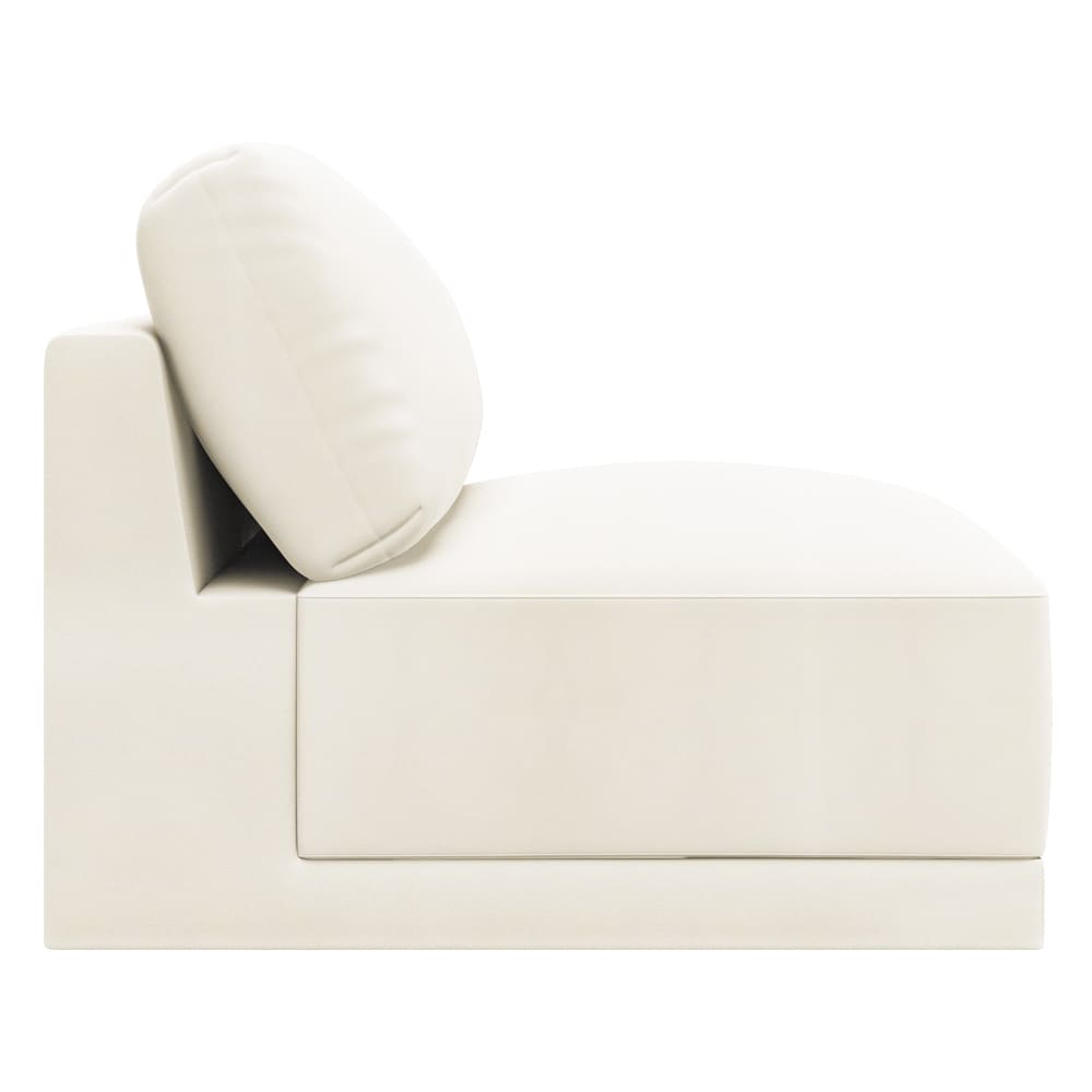 Haven Muse Flax Armless Sofa Chair Module color Muse Flax