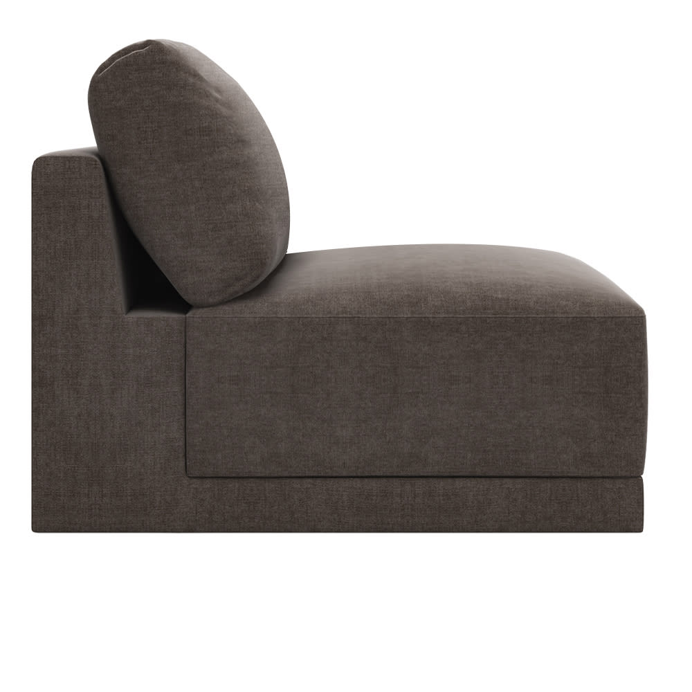 Haven Muse Mink Armless Sofa Chair Module color Muse Mink