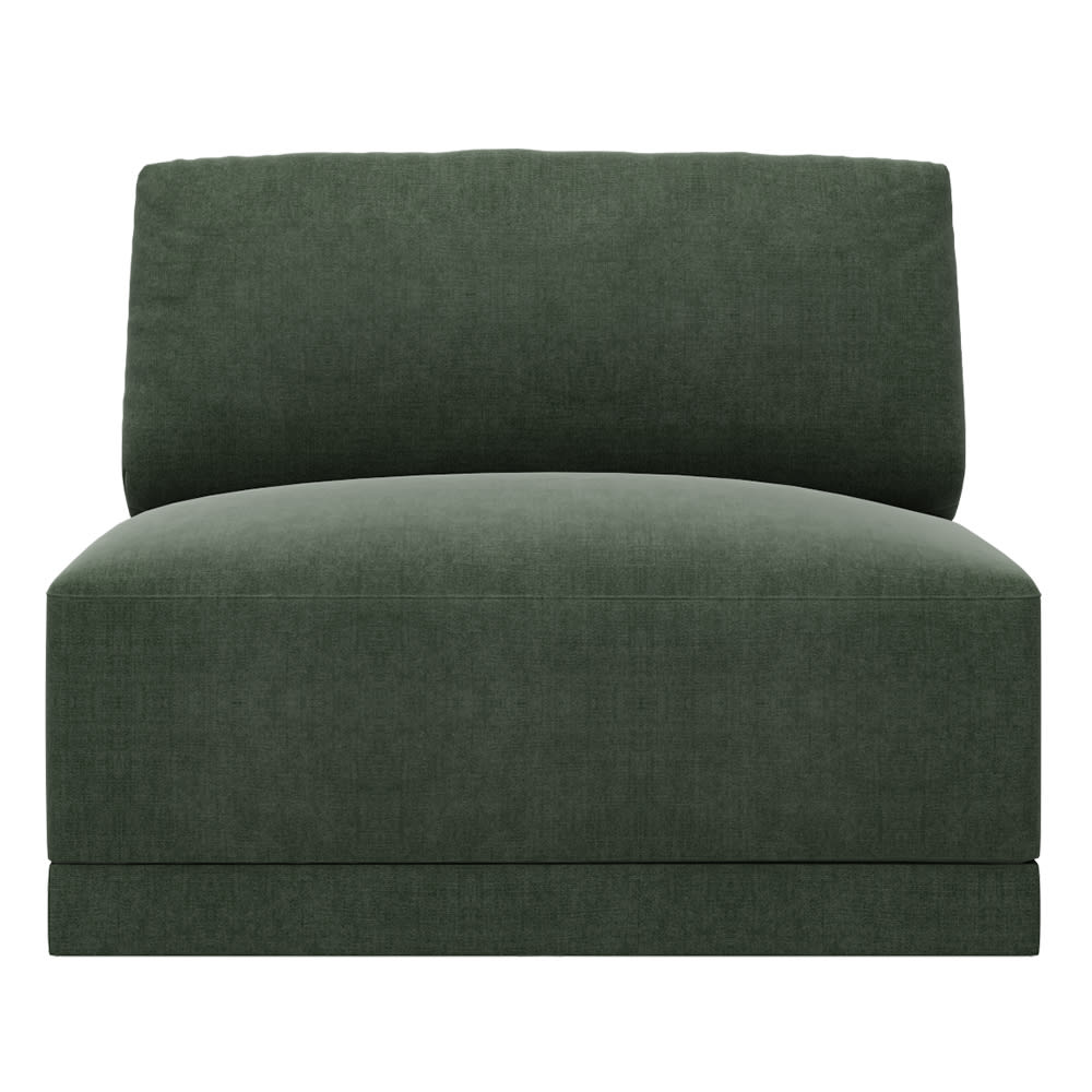Haven Muse Forest Armless Sofa Chair Module color Muse Forest