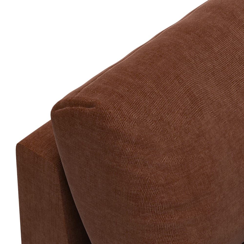 Haven Muse Rust Armless Sofa Chair Module color Muse Rust