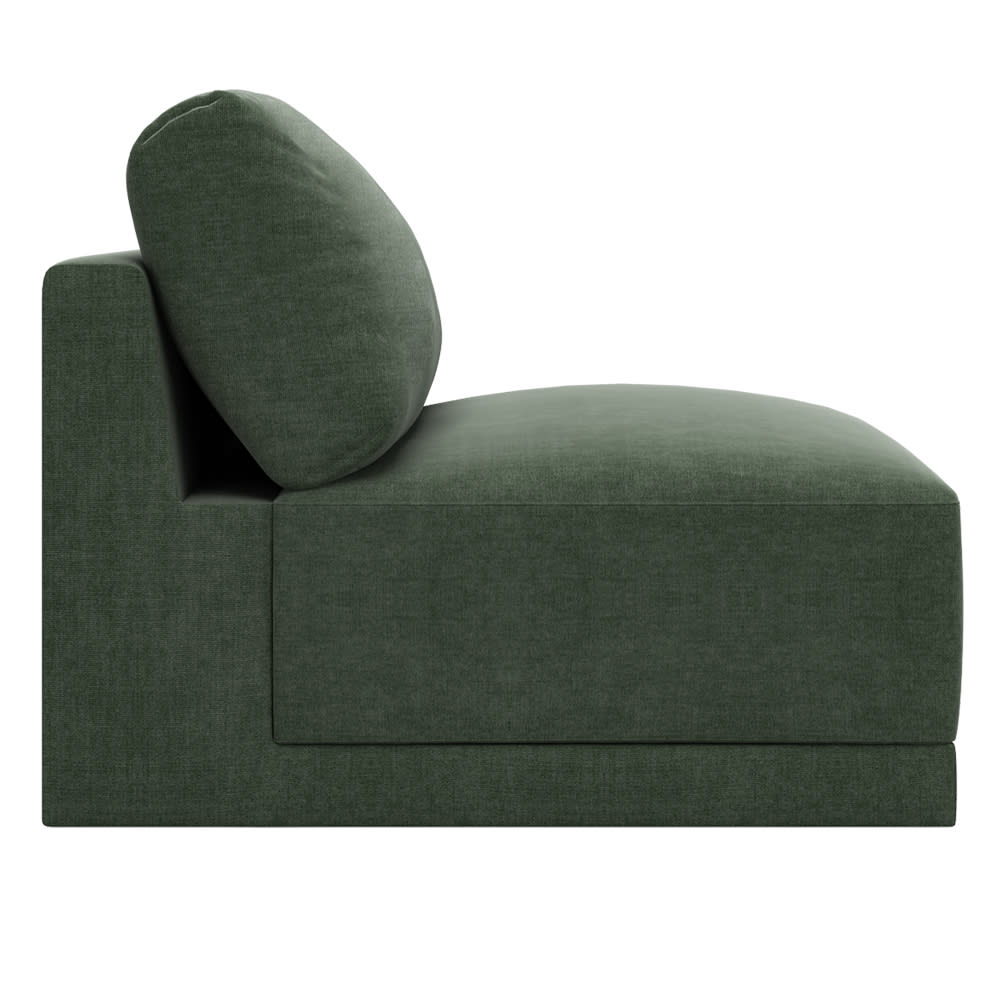 Haven Muse Forest Armless Sofa Chair Module color Muse Forest