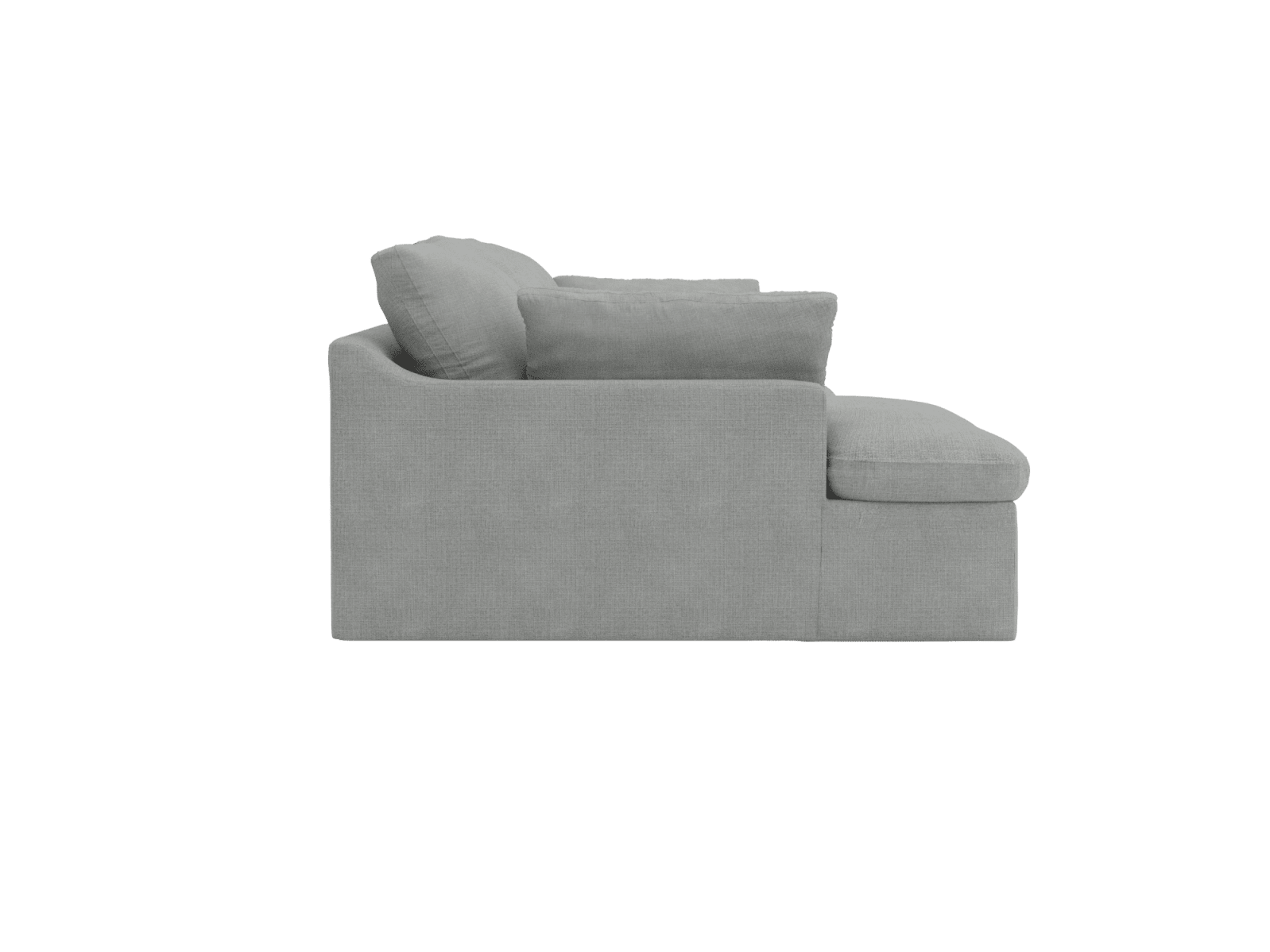 Retreat Toorak Pebble Chaise Sofa - 3 Seater color Toorak Pebble