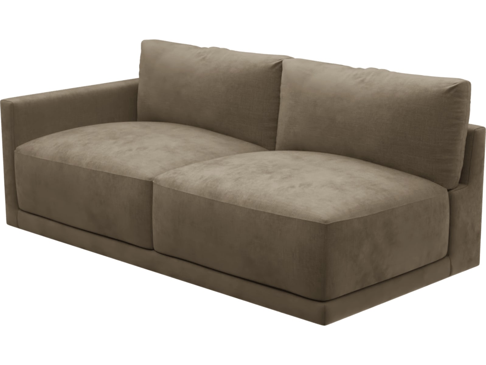 Haven Tribute Walnut Left Arm Facing 3 Seater Sofa Module color Tribute Walnut