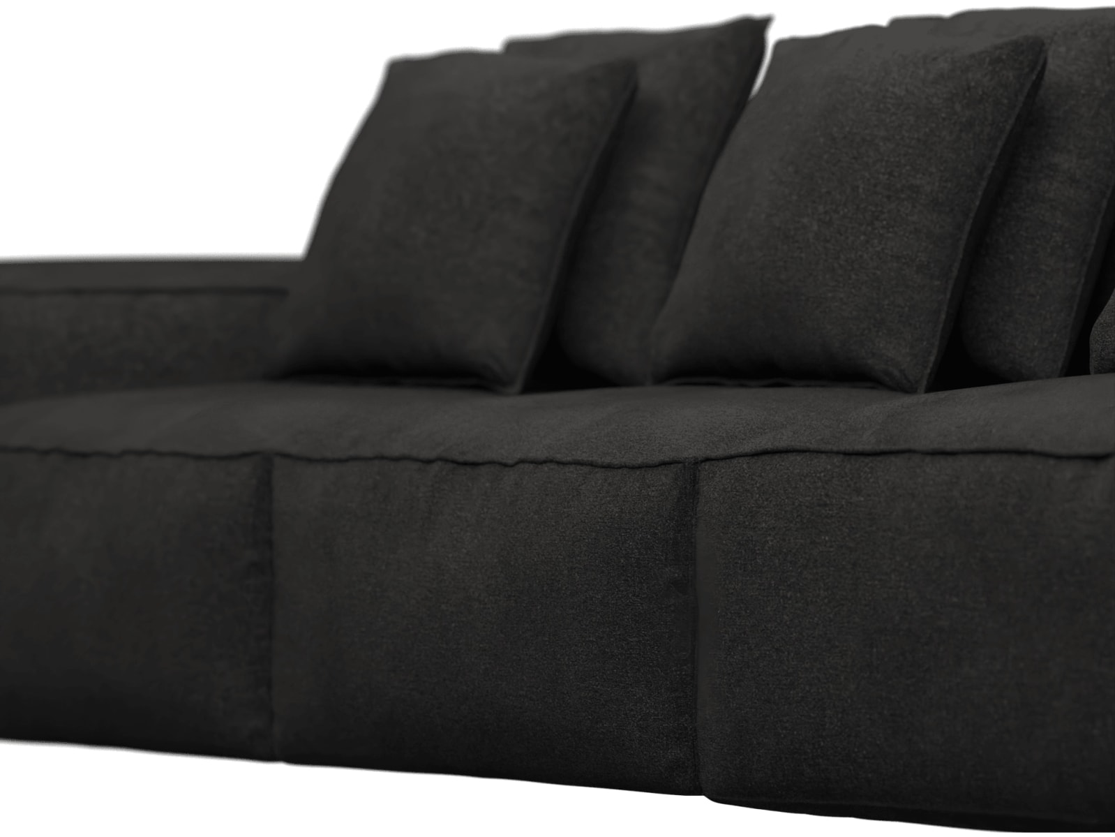 Riley California Charcoal Modular Sofa - 1x Arm, 2x Armless, 1x Right Terminal color California Charcoal
