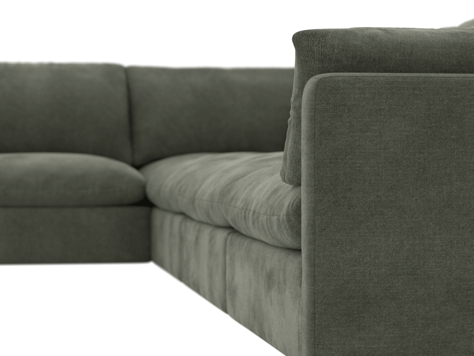Willow Tribute Dark Jade Modular Sofa LAF Terminal - 6 Seater color Tribute Dark Jade
