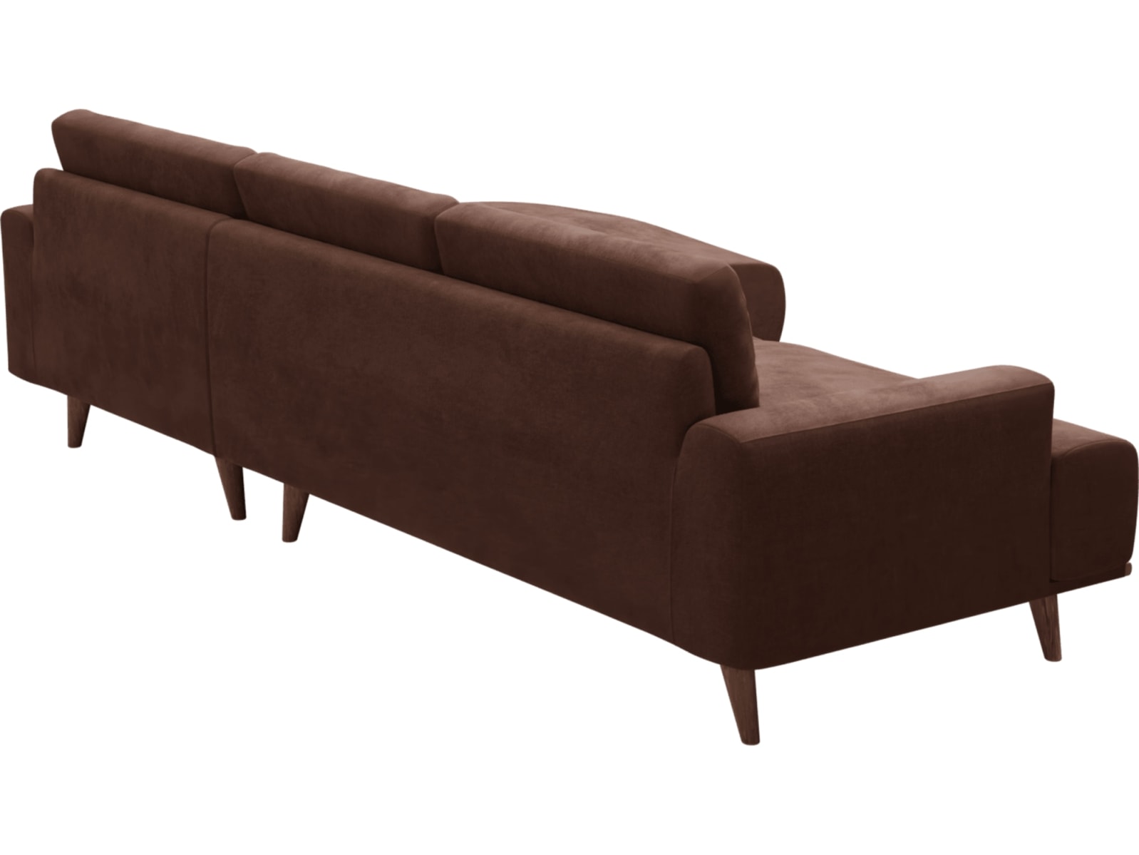 Dane Muse Rust Chaise Sofa - 3 Seater color Muse Rust