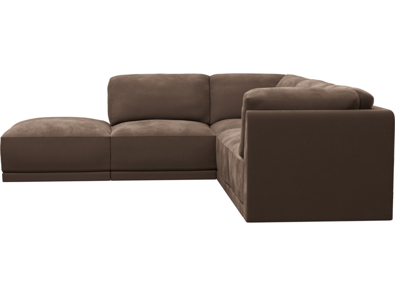Emily Modular Sofa Muse Chocolate - 5 Piece color Muse Chocolate