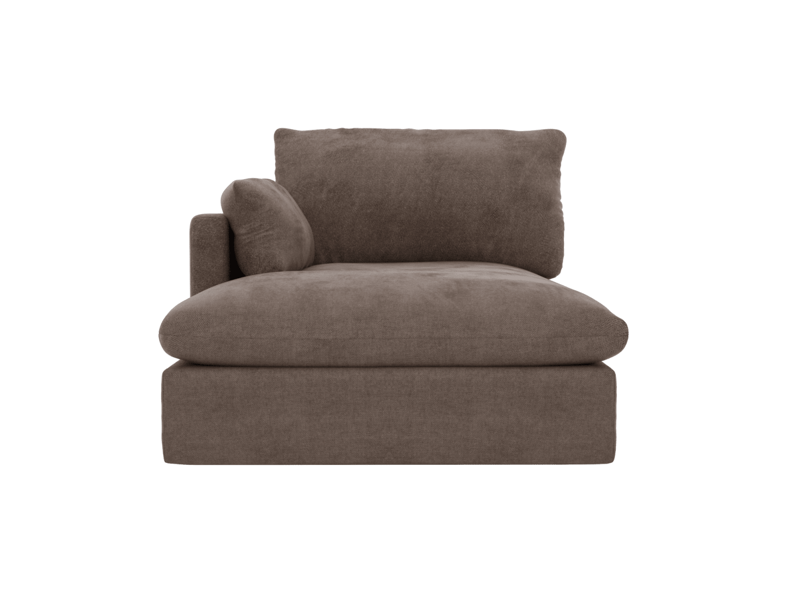 Willow Muse Mink Chaise Left Arm Facing Sofa Module color Muse Mink