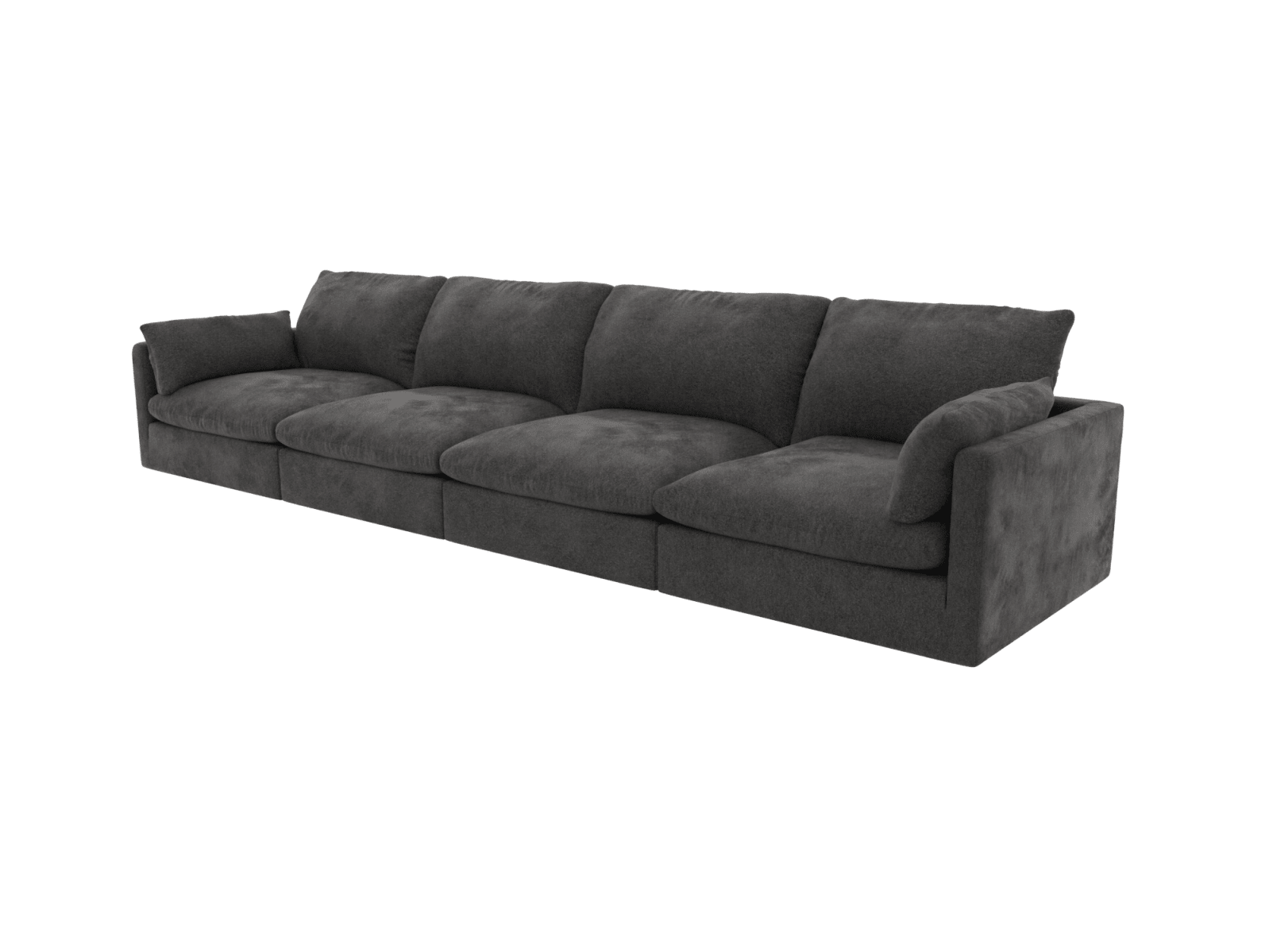 Willow California Charcoal Modular Sofa - 4 Seater color California Charcoal