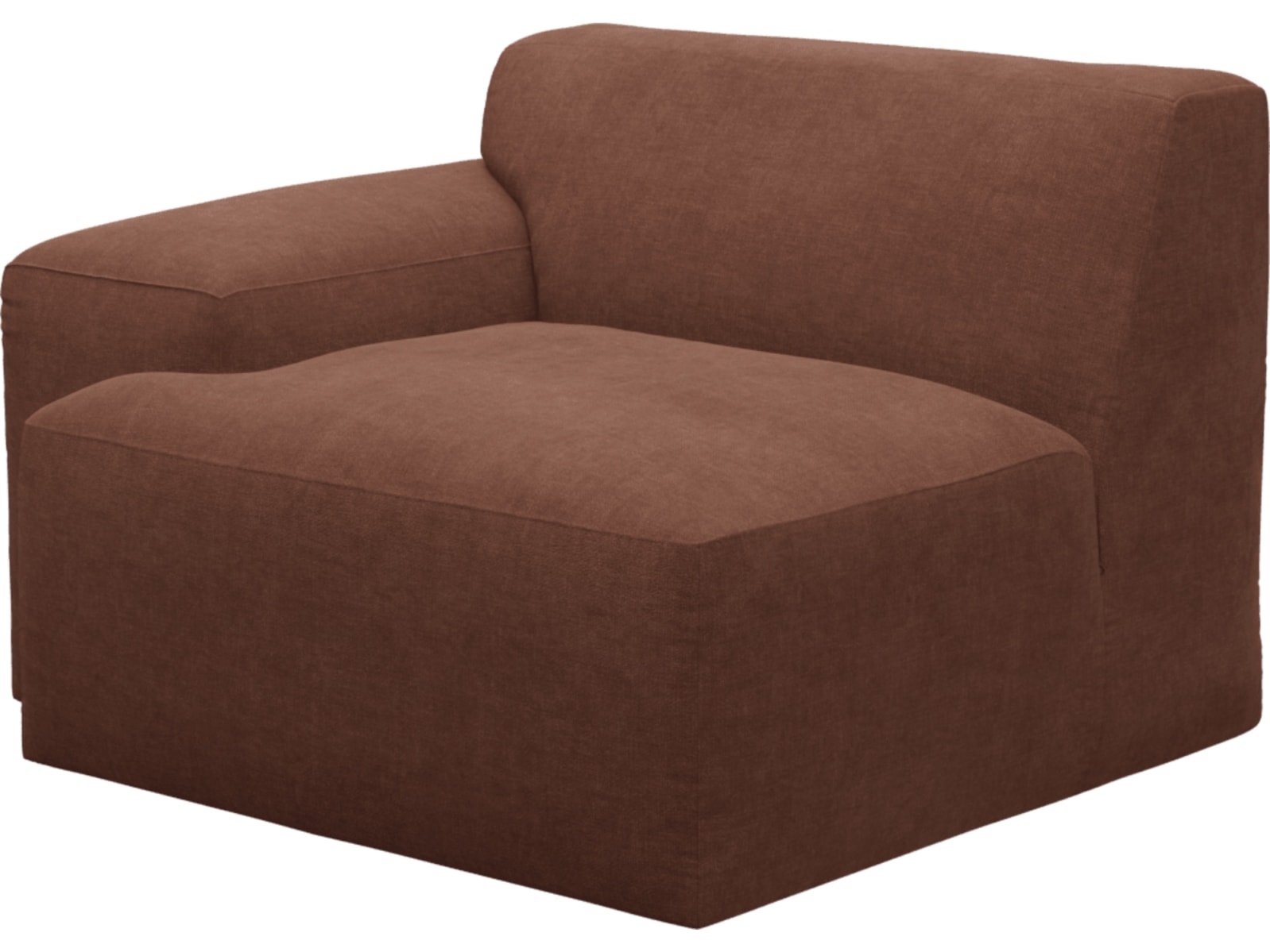 Copenhagen Muse Rust Left Arm Facing Sofa Module color Muse Rust