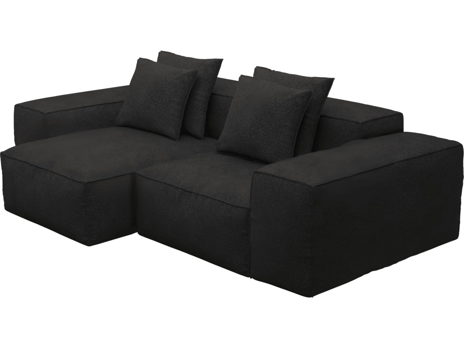 Riley California Charcoal Modular Sofa - 2 Seater Chaise color California Charcoal