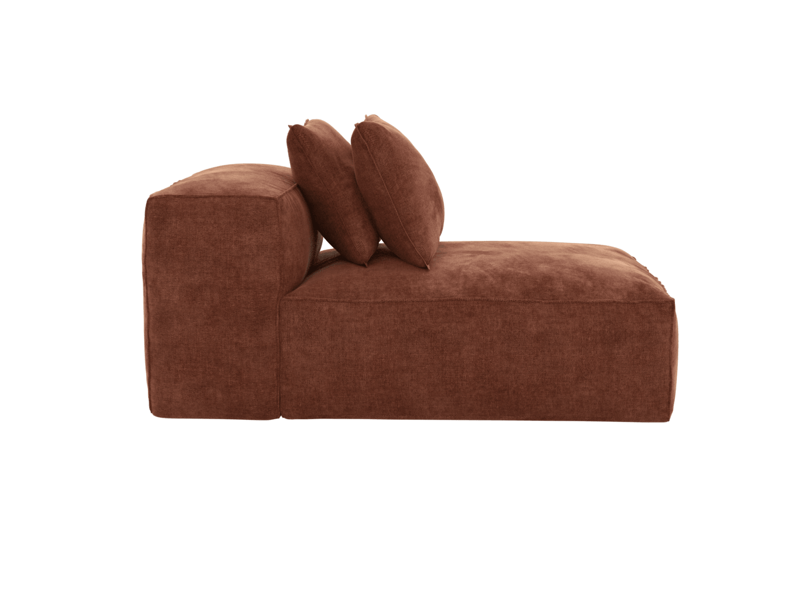 Riley Muse Rust Chaise Sofa Module color Muse Rust