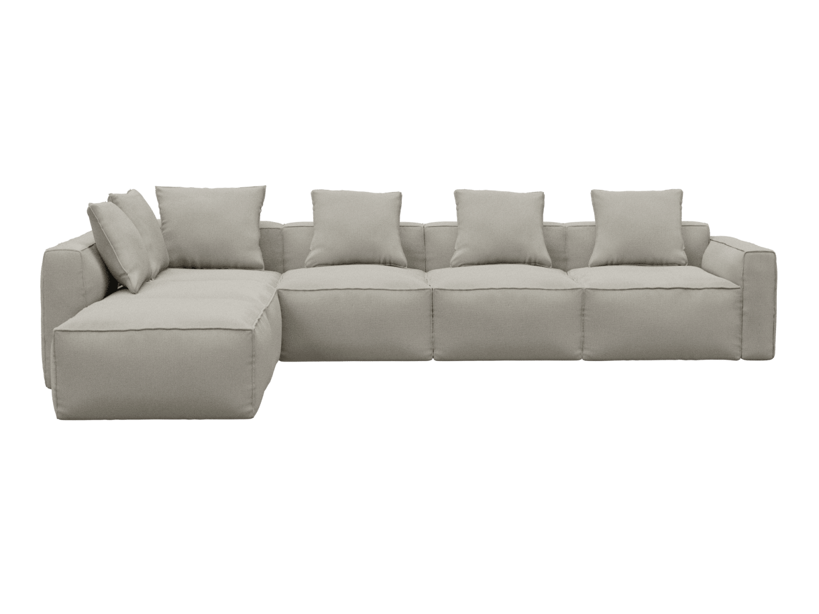Riley Apt View Cream Sofa - 6 Seater LAF Terminal color View Cream