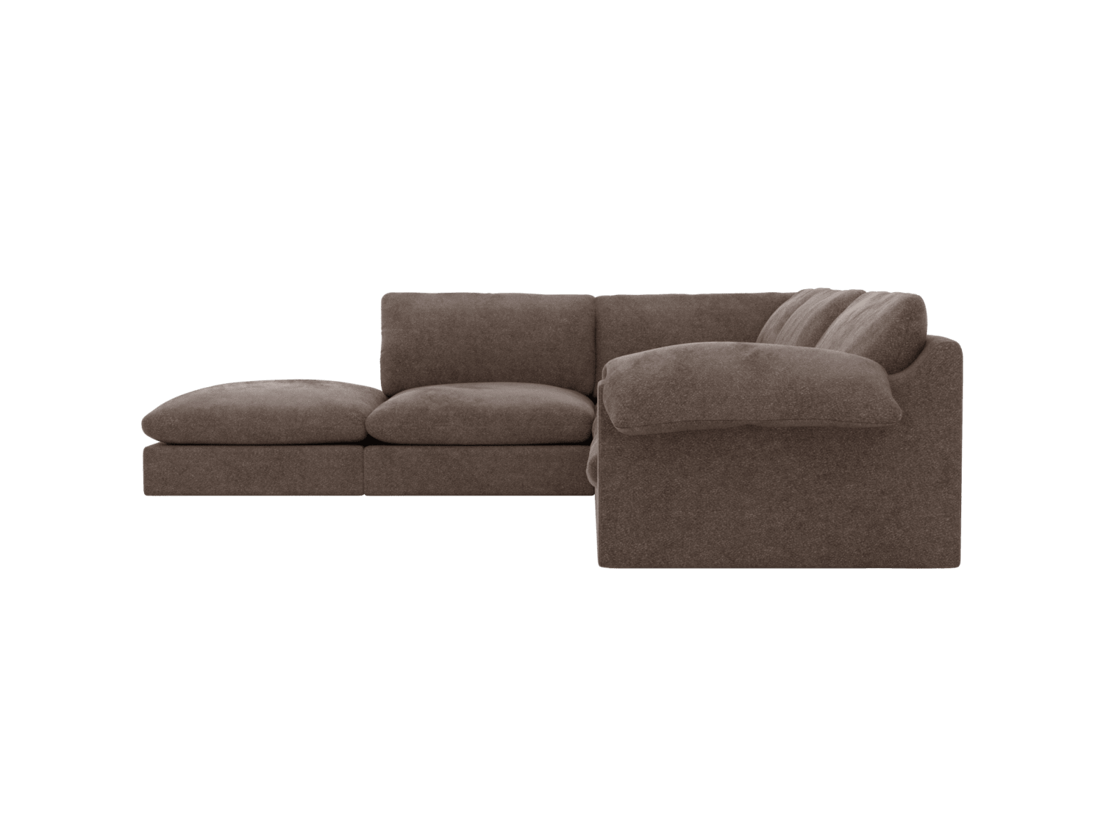 Ludlow Muse Mink Modular Sofa LAF Terminal - 5 Seater color Muse Mink