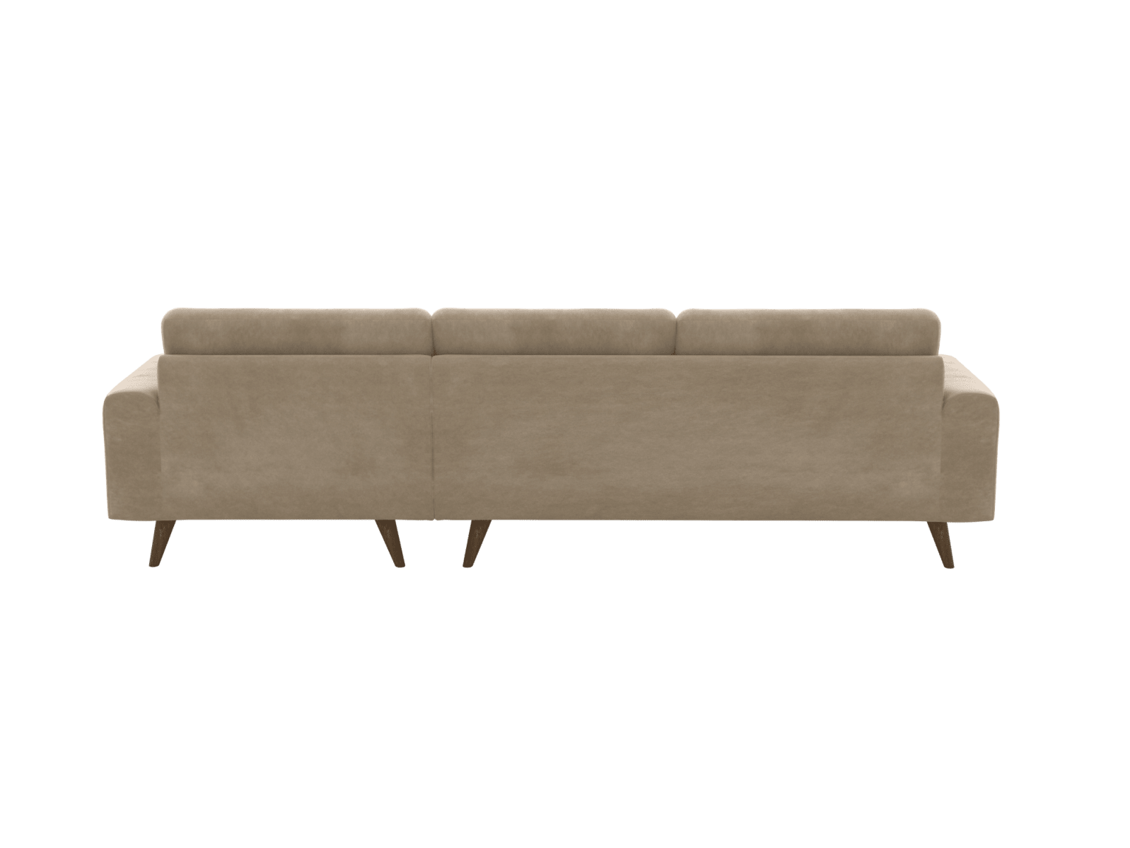 Dane Muse Soft Brown Chaise Sofa - 3 Seater color Muse Soft Brown