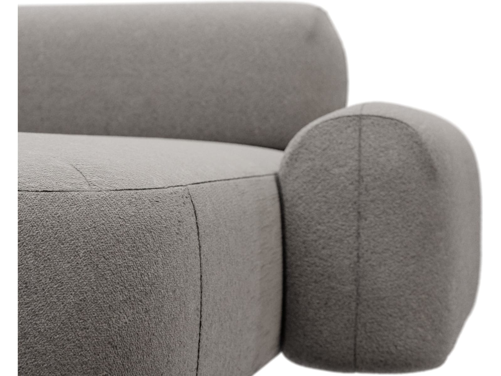 Beckett Boucle Pumice Chaise Sofa - 3 Seater color Boucle Pumice