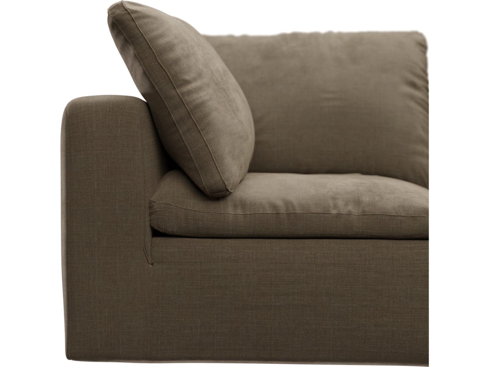 Cloud Tribute Walnut Modular Sofa - 5 Piece color Tribute Walnut