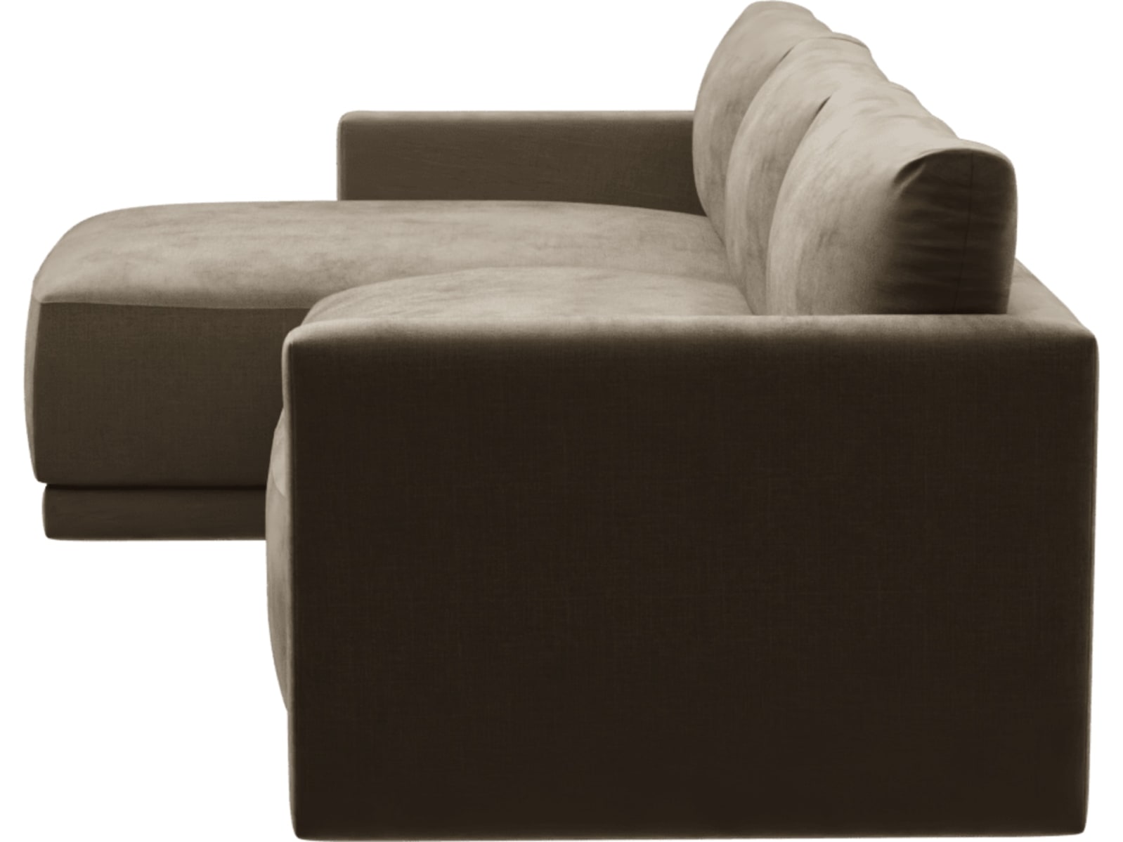 Haven Tribute Walnut Chaise Sofa - 3 Seater color Tribute Walnut