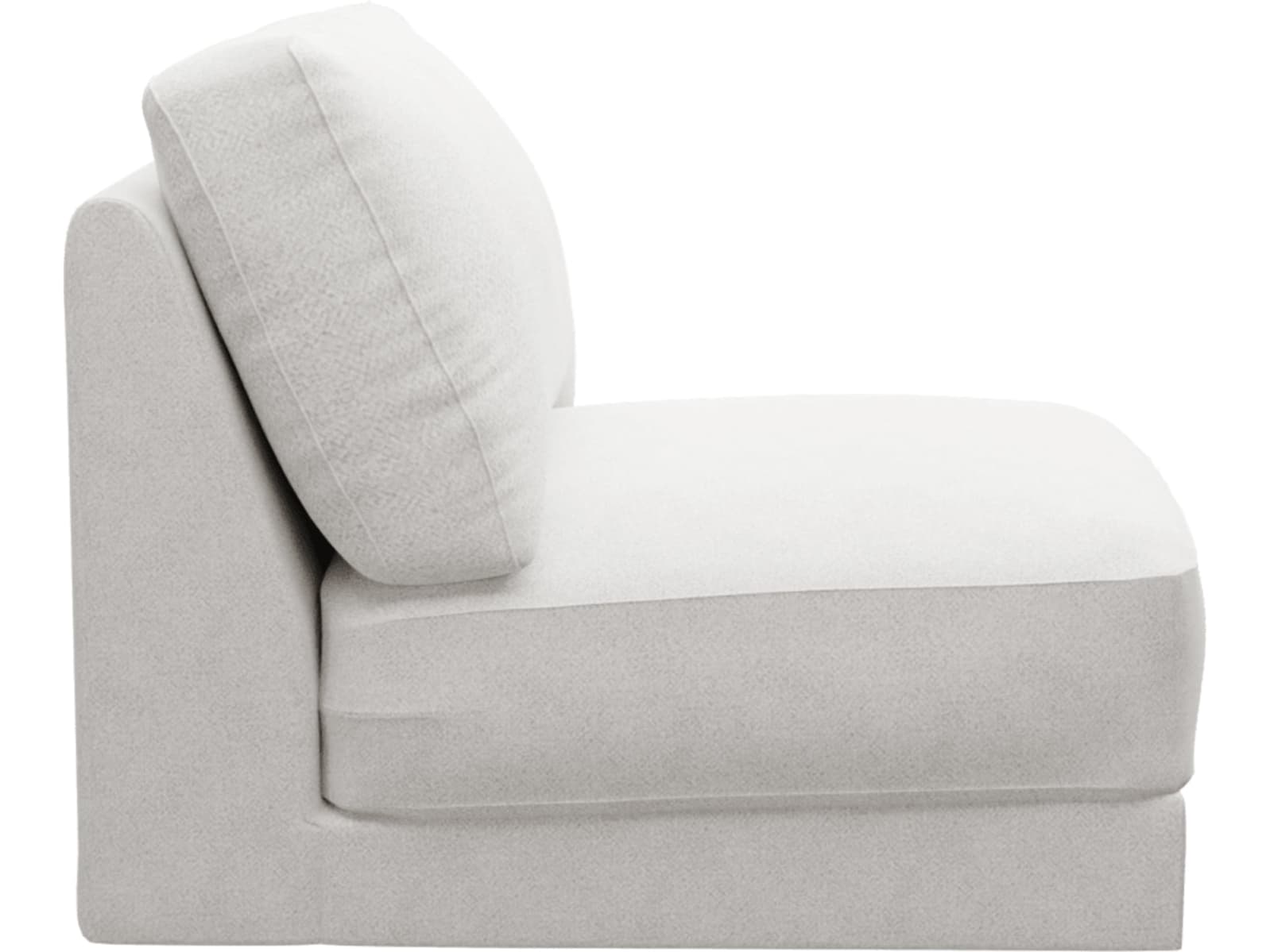 Monica Noa Fog Armless Sofa Chair Module color Noa Fog