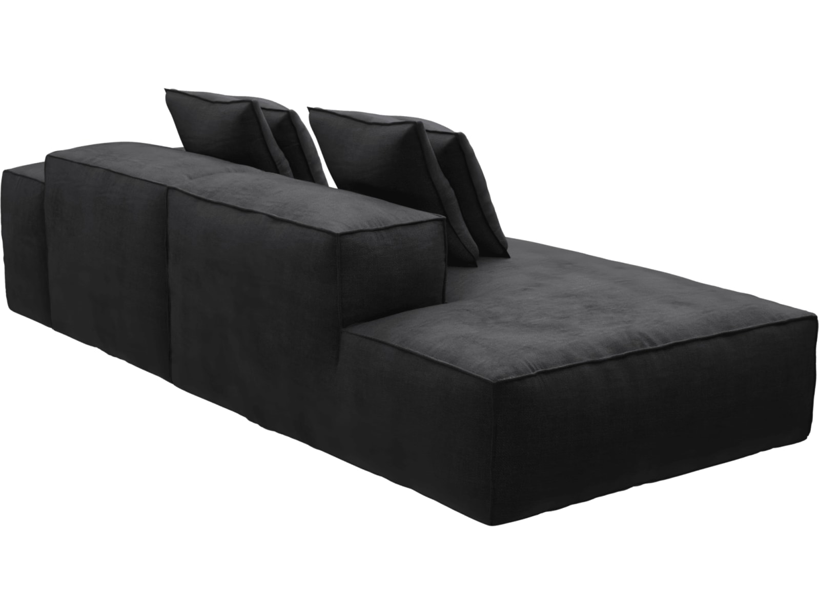 Riley Plaza Flint Grey Modular Sofa - 1x Arm, 1x Armless, 1x Left Terminal color Plaza Flint Grey