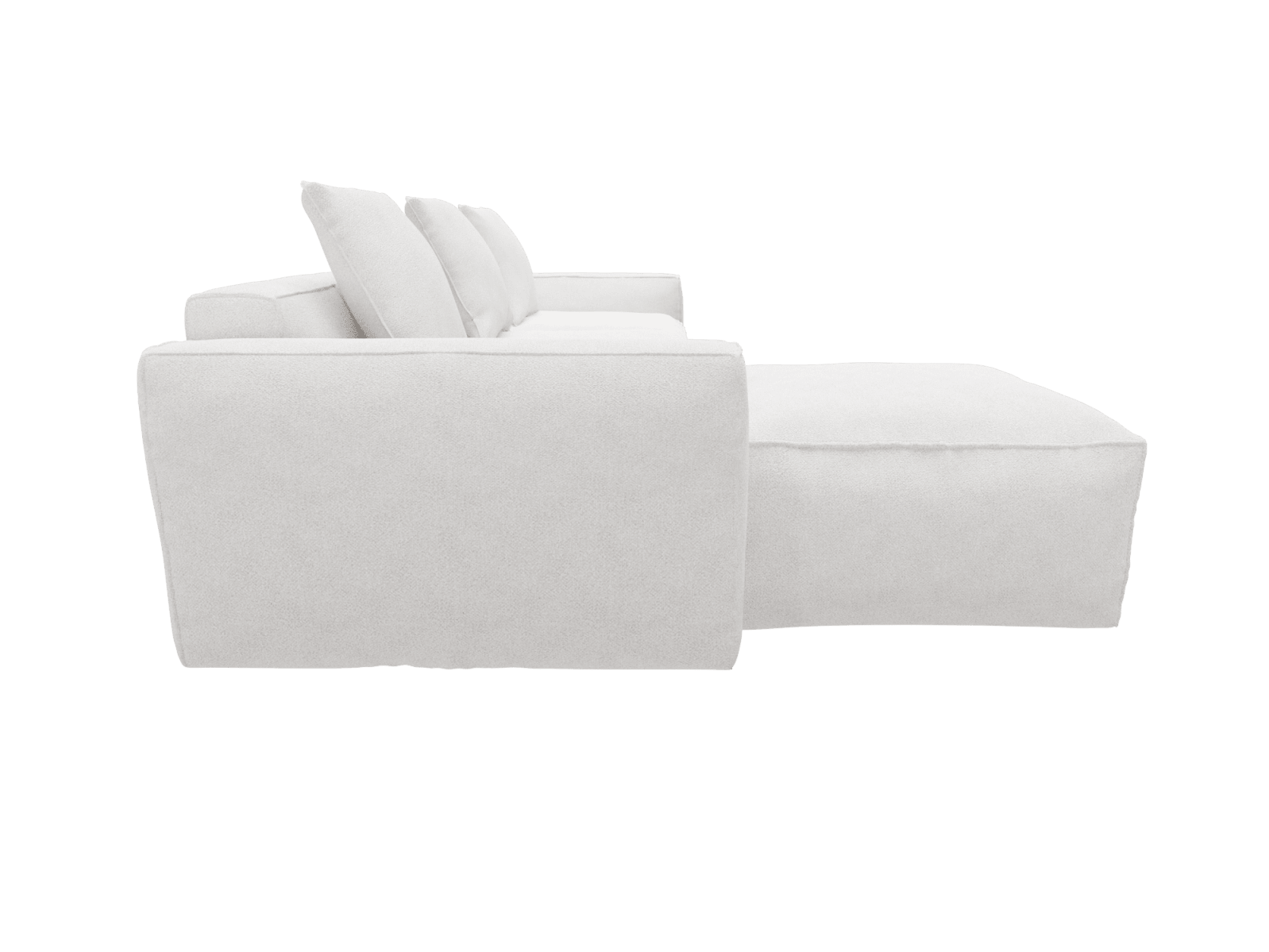 Riley Apt Noa Fog Sofa - 3 Seater and Ottoman color Noa Fog