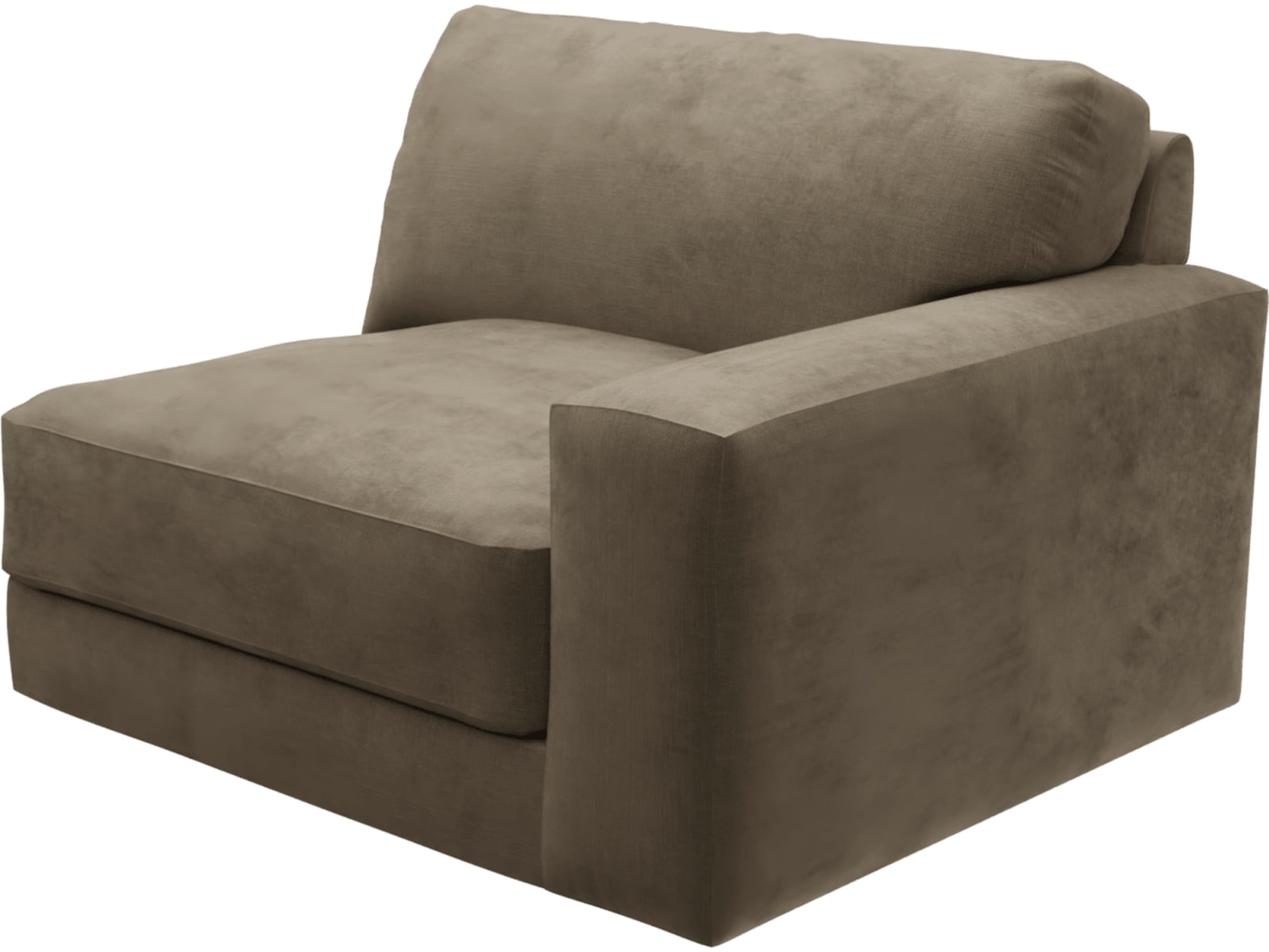 Monica Tribute Walnut Right Arm Facing Chair Module color Tribute Walnut