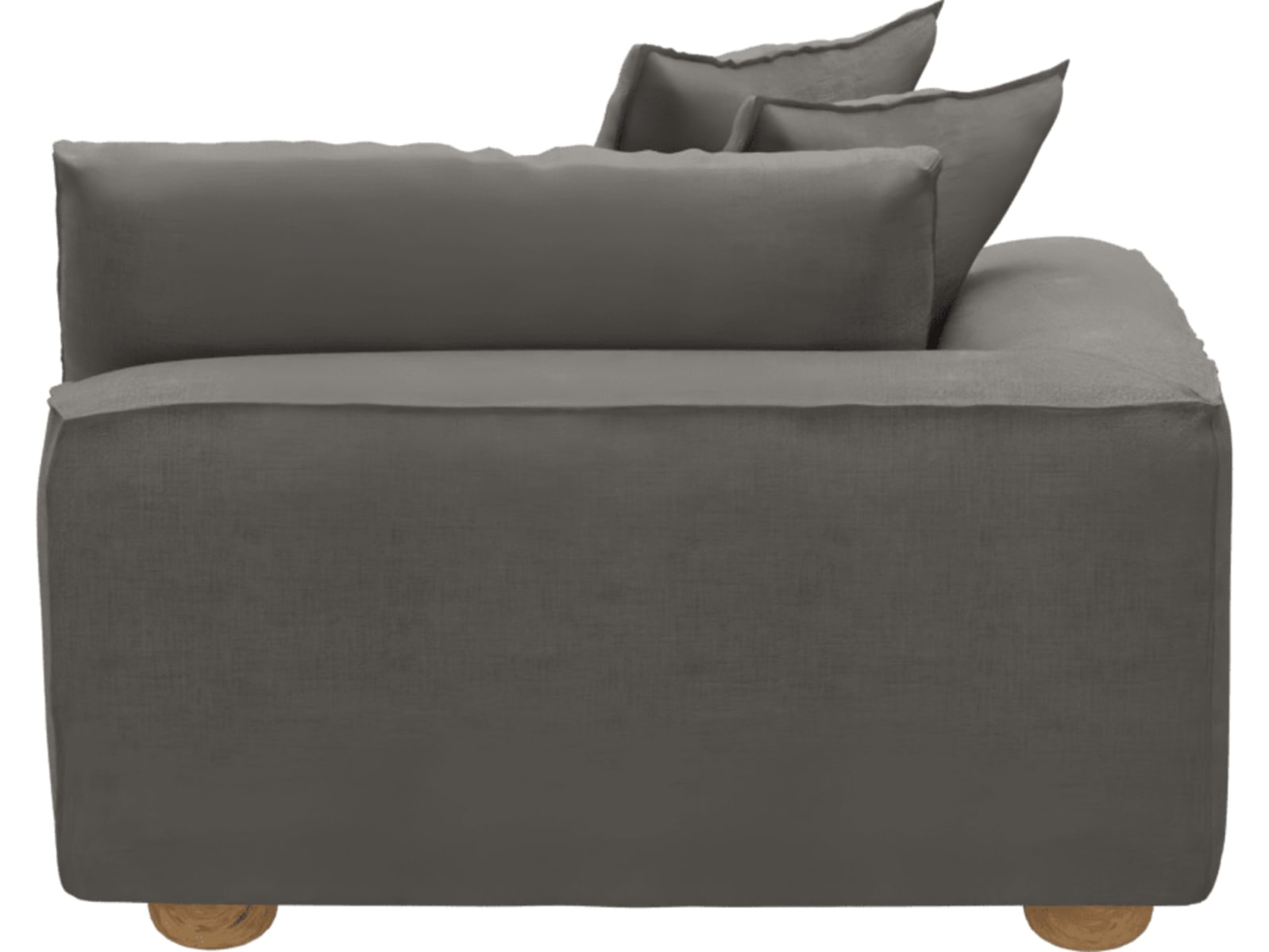 Tully Isla Soft Grey Left Arm Facing Chair Module color Isla Soft Grey