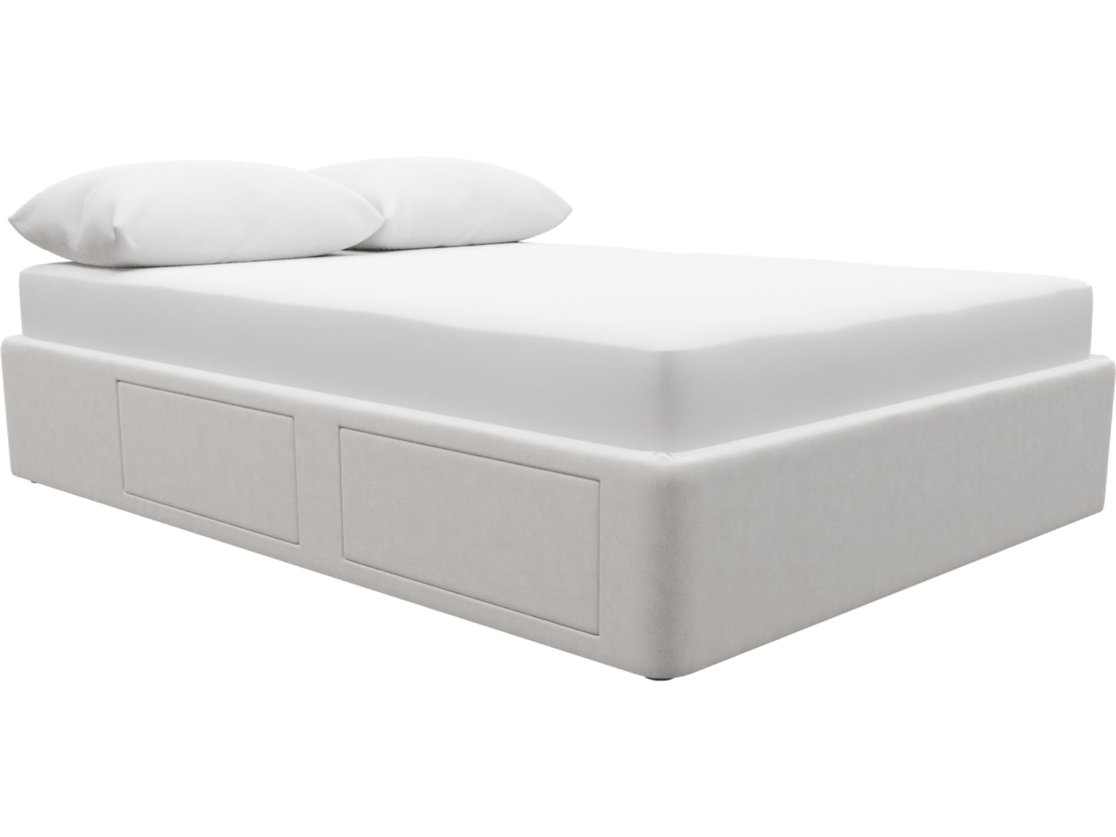 Zenith Storage Drawer Bed Base Muse Frost color Muse Frost
