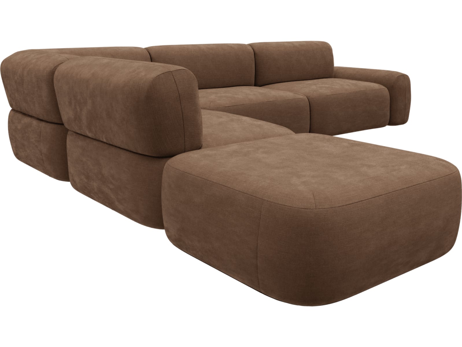 Beckett Tribute Chestnut Modular Sofa - 6 Piece color Tribute Chestnut