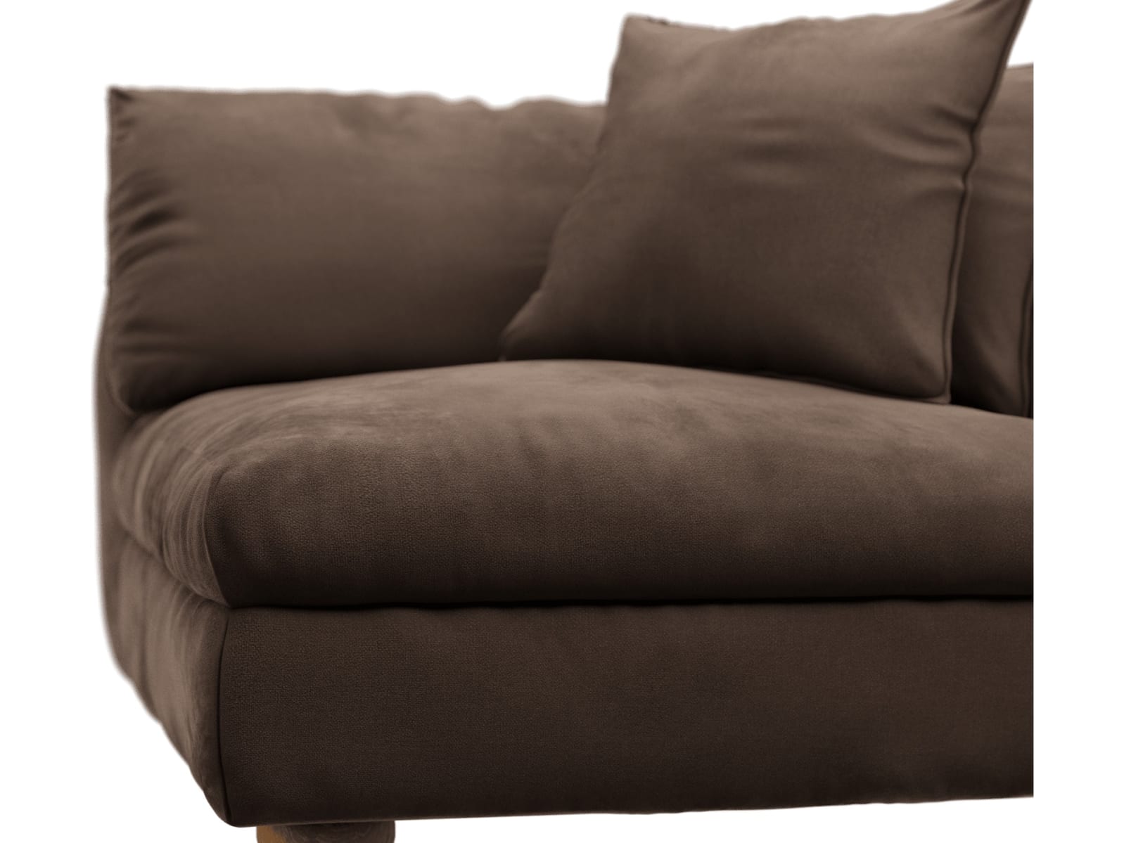 Tully Muse Chocolate Right Arm Facing Chair Module color Muse Chocolate