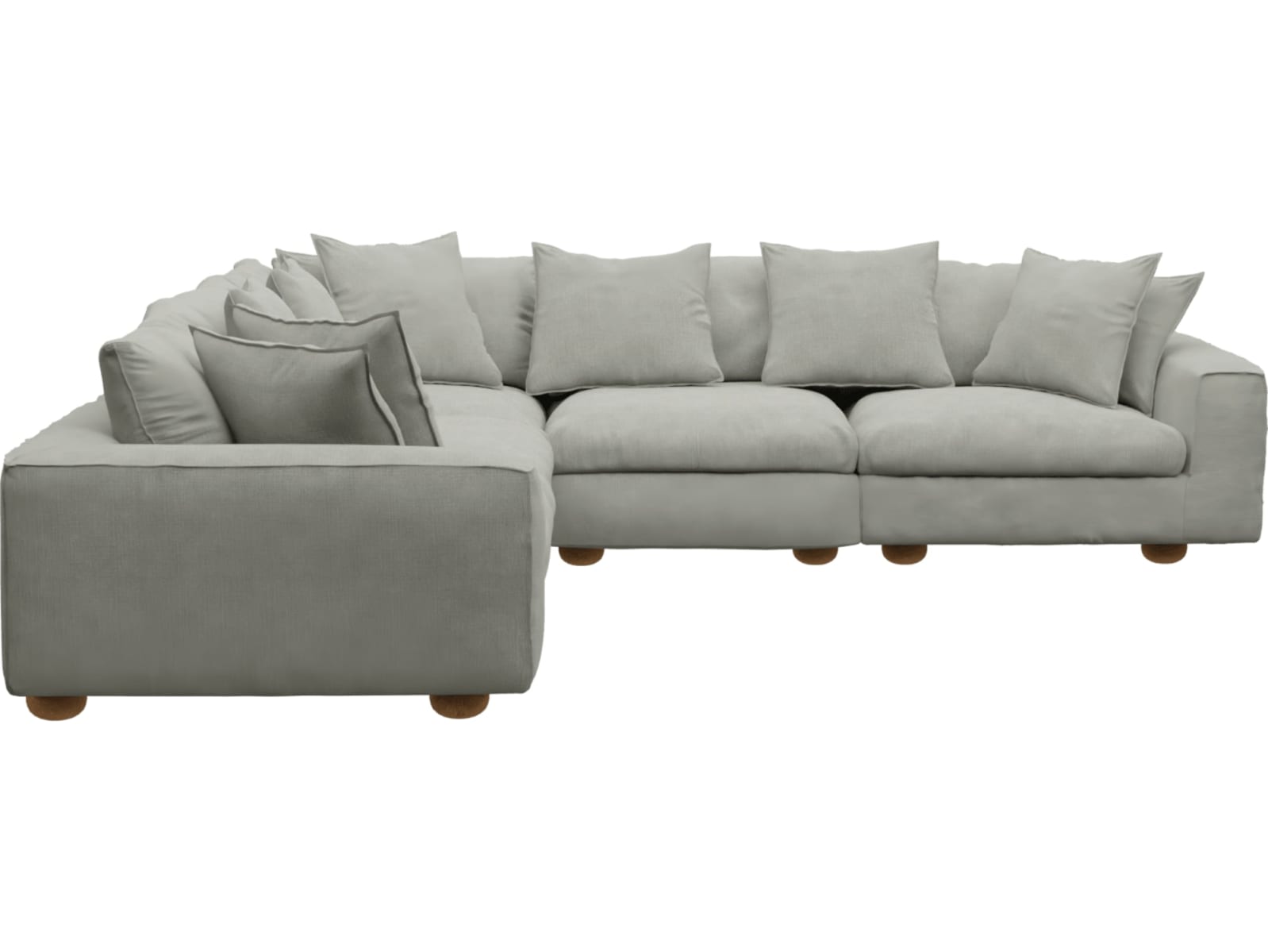 Tully Toorak Pebble Modular Sofa - 5 Piece color Toorak Pebble