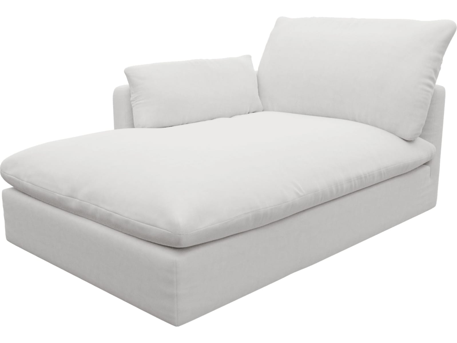 Willow Muse Frost Chaise Left Arm Facing Sofa Module color Muse Frost