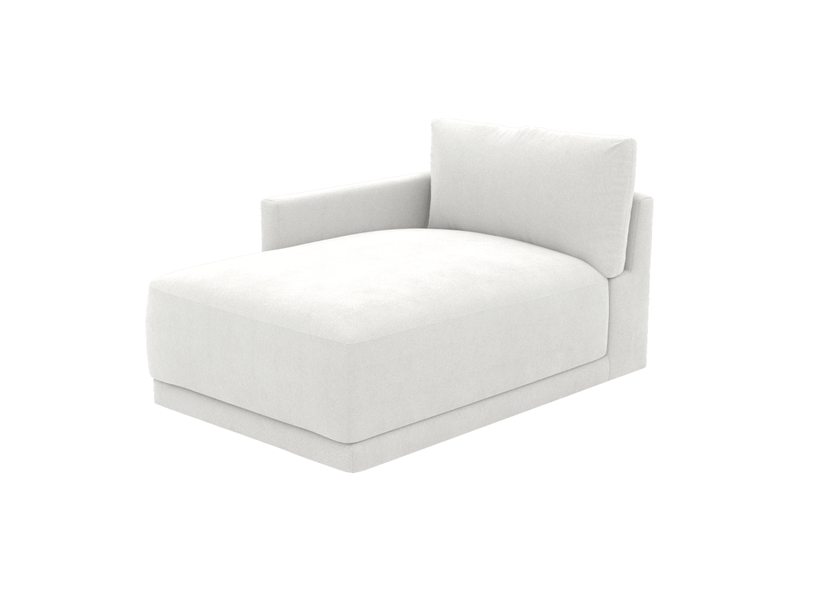 Haven Muse Frost Left Arm Facing Chaise Sofa Module color Muse Frost