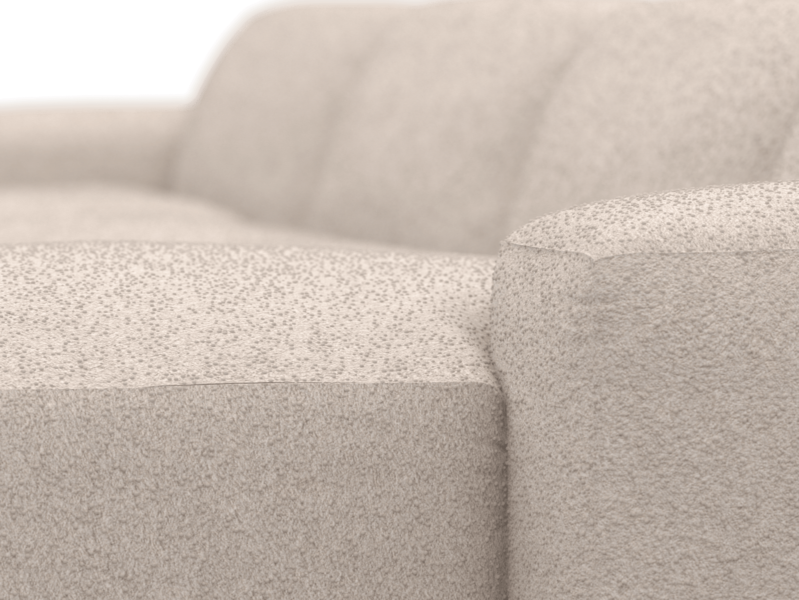 Copenhagen Boucle Pumice Chaise Sofa - 5 Seater U Shaped Modular color Boucle Pumice