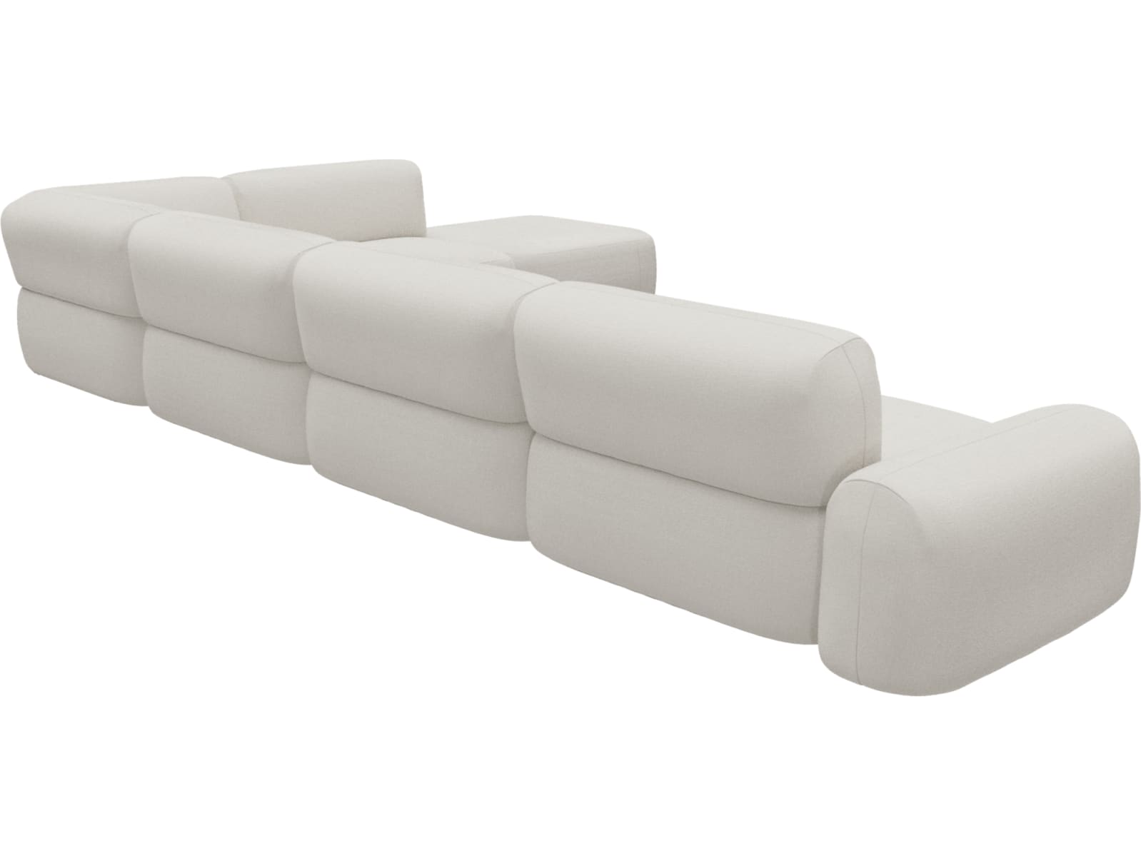 Beckett Tribute Ice Modular Sofa - 7 Piece color Tribute Ice