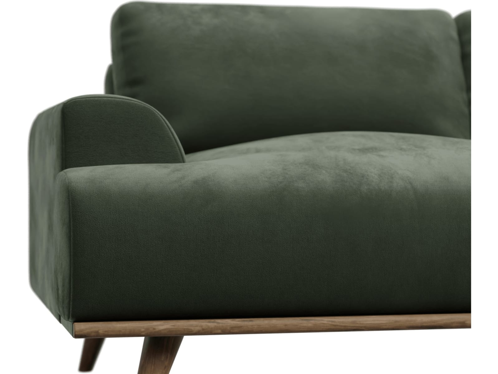 Dane Muse Forest Chaise Sofa - 3 Seater color Muse Forest