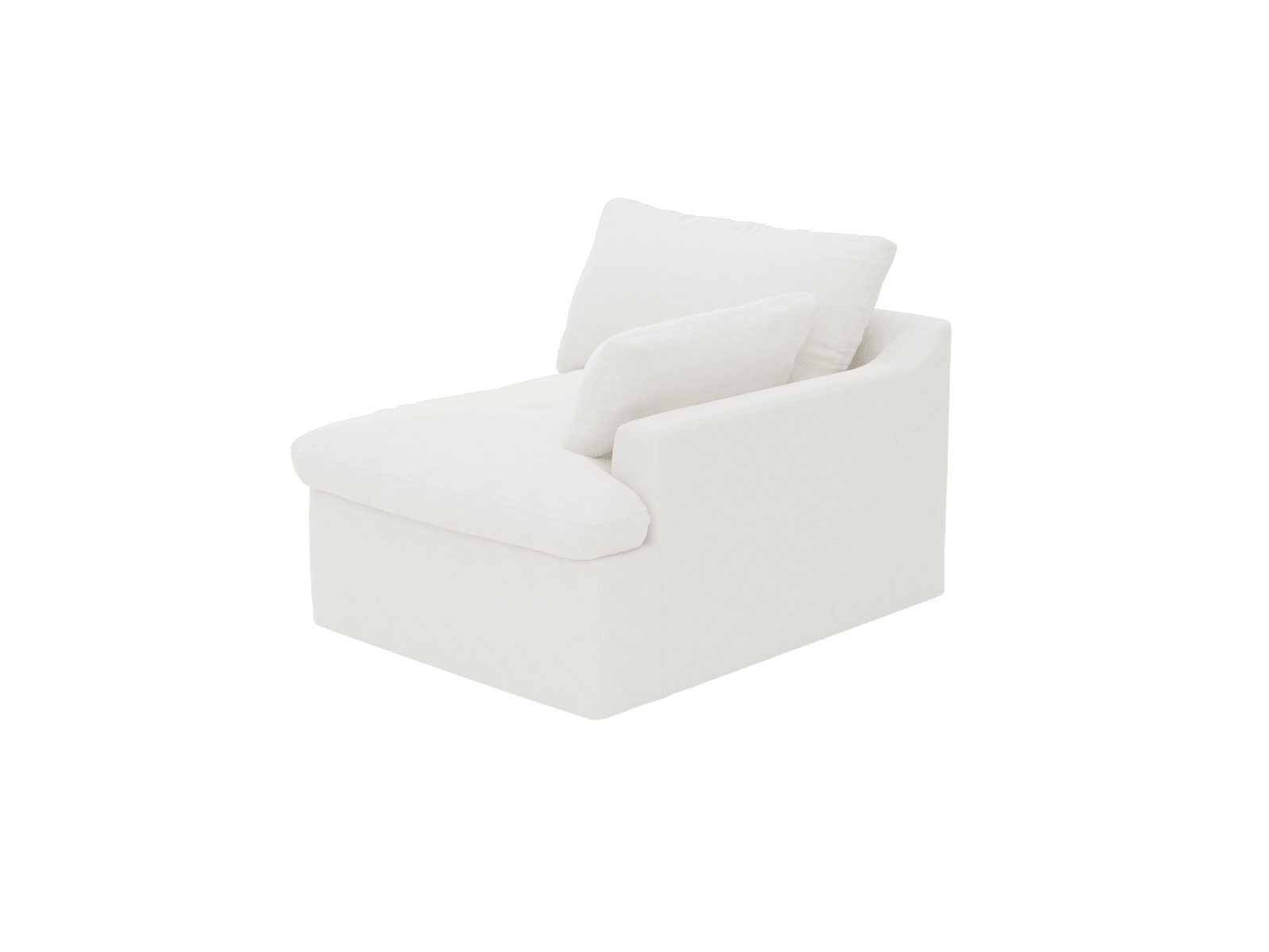 Retreat Noa Fog 1 Seat Right Arm Facing Sofa Module color Noa Fog
