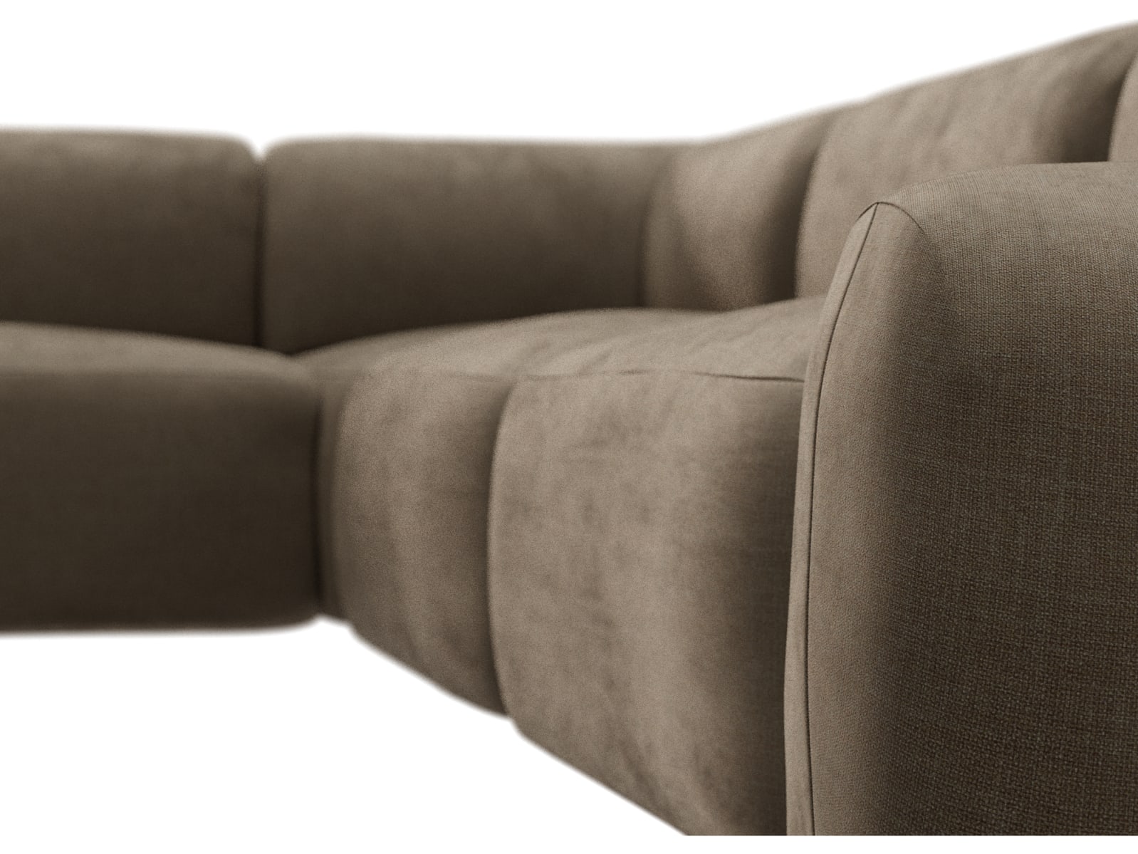 Beckett Tribute Walnut Modular Corner Sofa - 7 Piece color Tribute Walnut