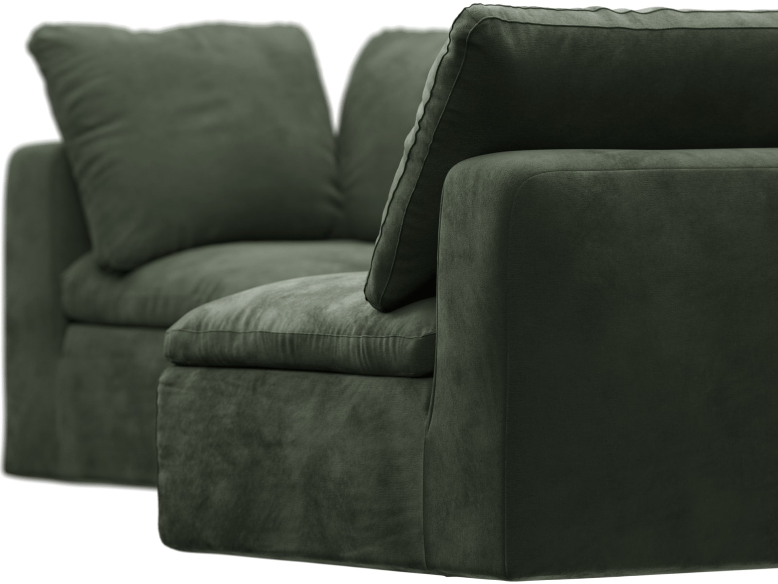 Cloud Muse Forest Modular Sofa - 4 Piece color Muse Forest