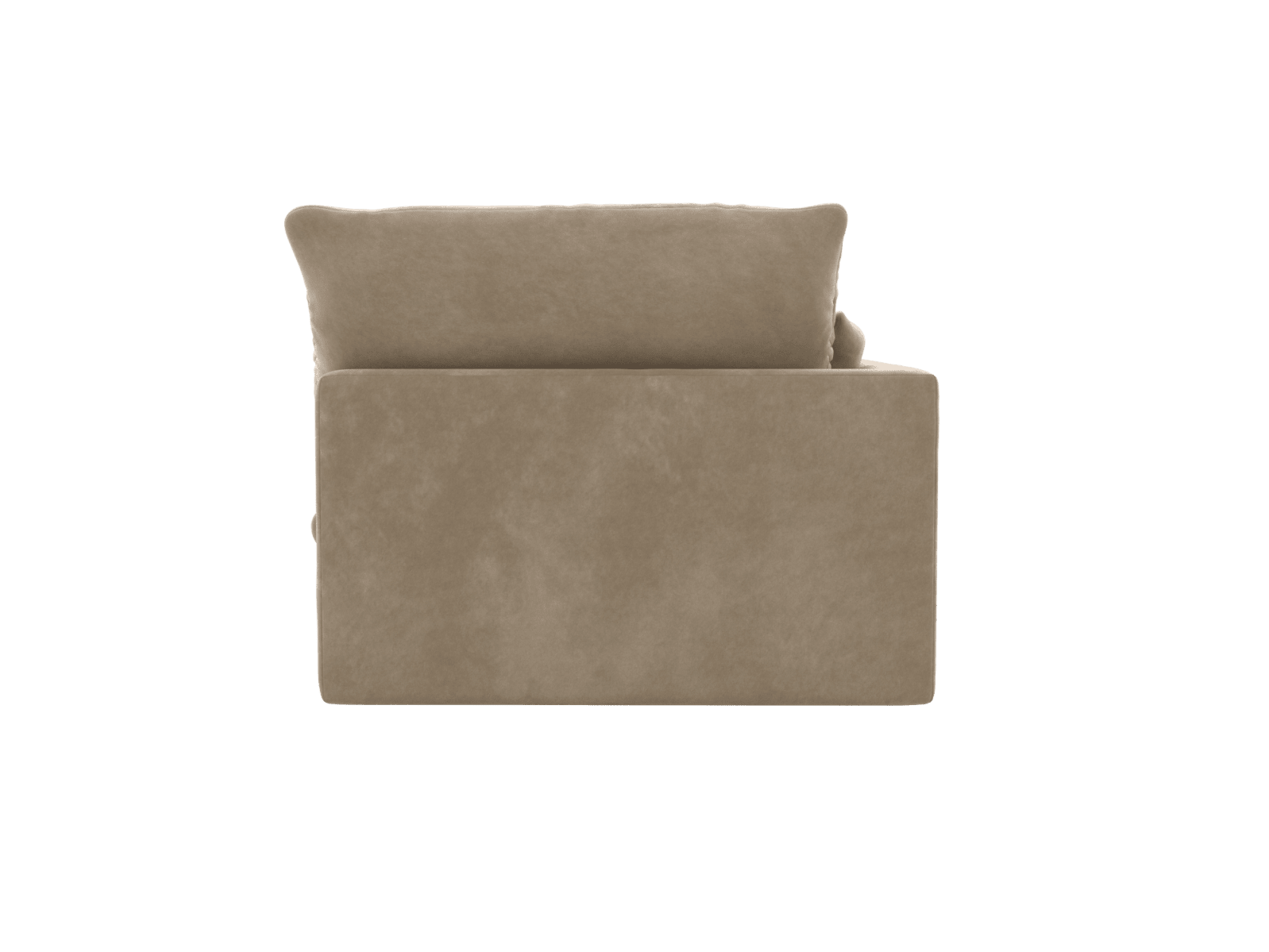 Willow Muse Soft Brown Chaise Left Arm Facing Sofa Module color Muse Soft Brown