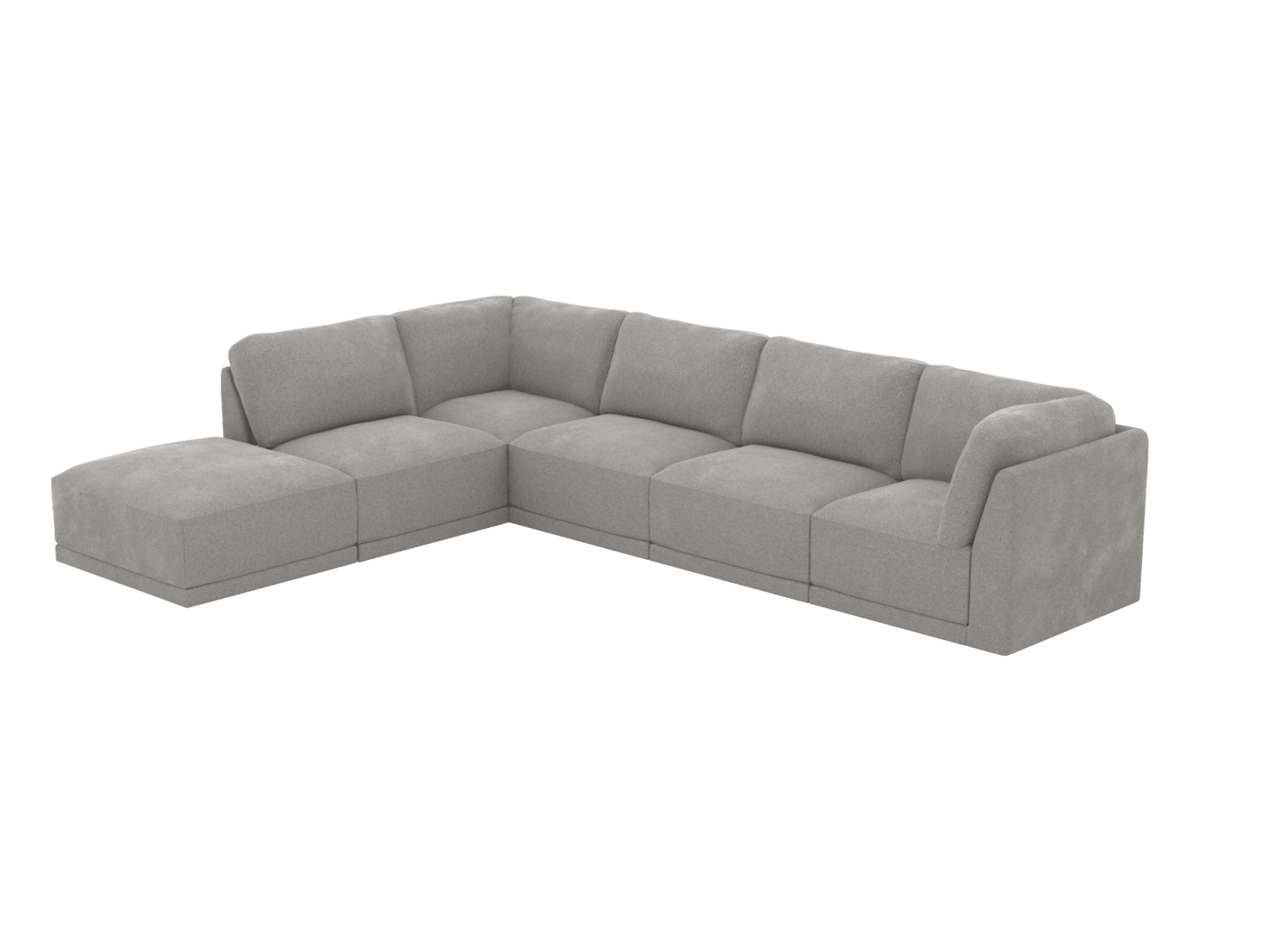 Emily Toorak Pebble Modular Sofa - 6 Seater color Toorak Pebble