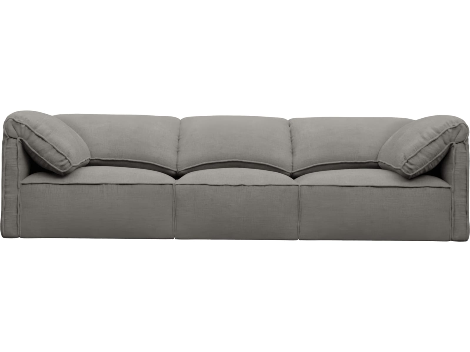 Kai Isla Soft Grey Modular Sofa - 3 Seater color Isla Soft Grey