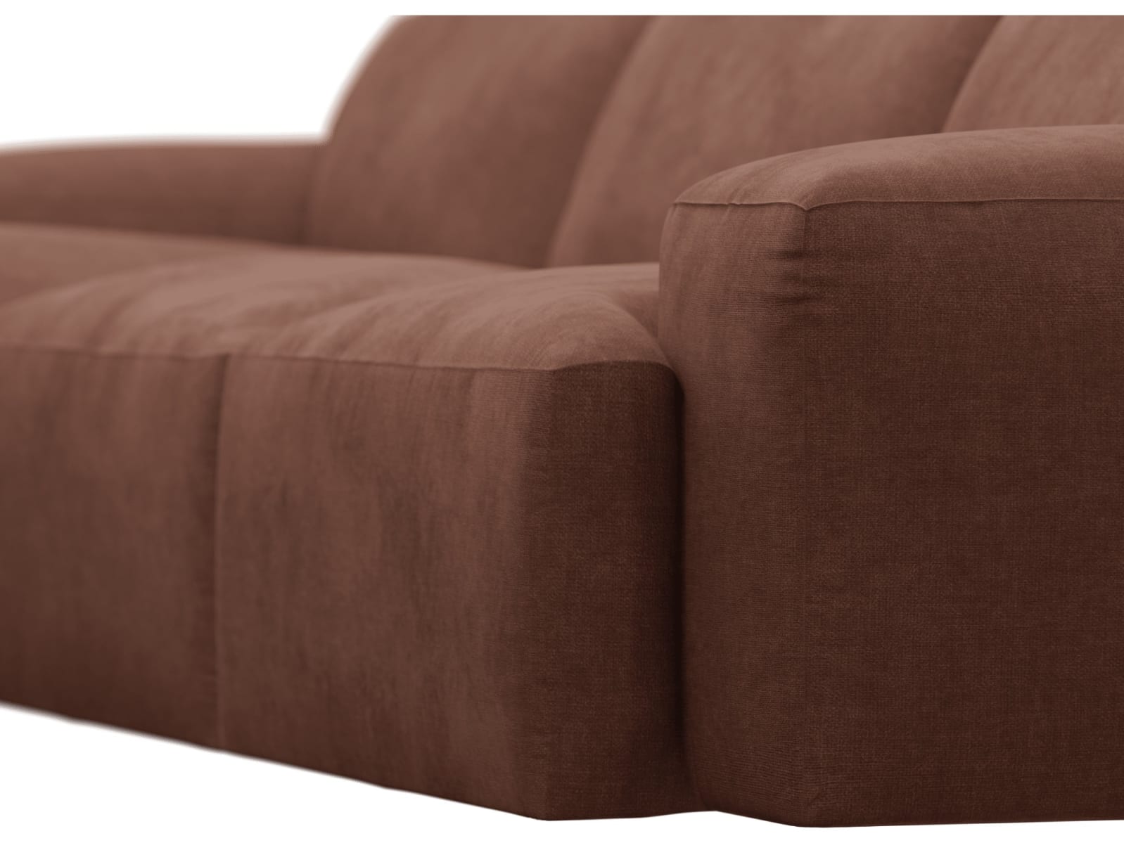 Copenhagen Muse Rust Chaise Sofa - 3 Seater color Muse Rust