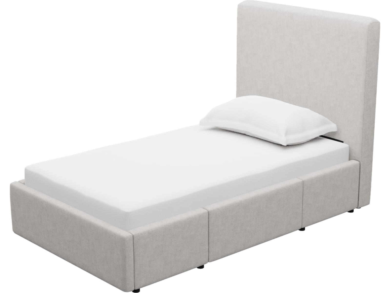Aria Avon Mineral Right Drawer Storage Bed color Avon Mineral