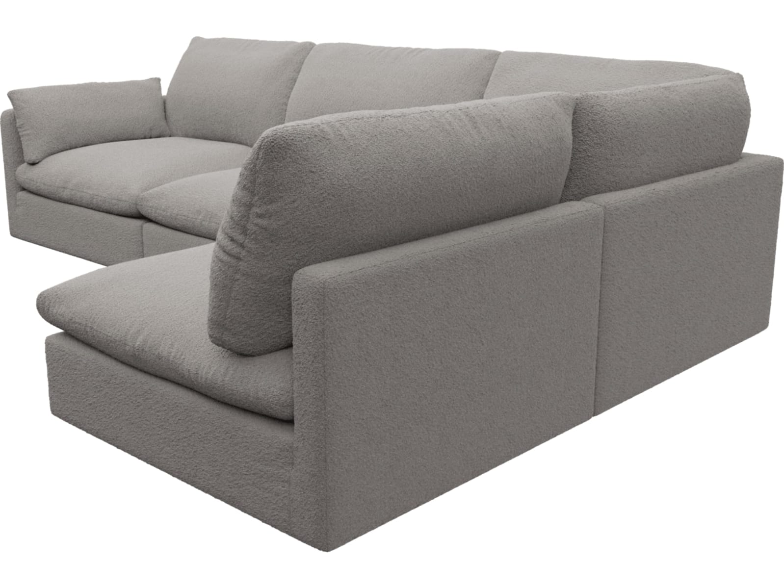 Willow Boucle Pumice Corner Sofa - 4 Seater RAF Terminal color Boucle Pumice