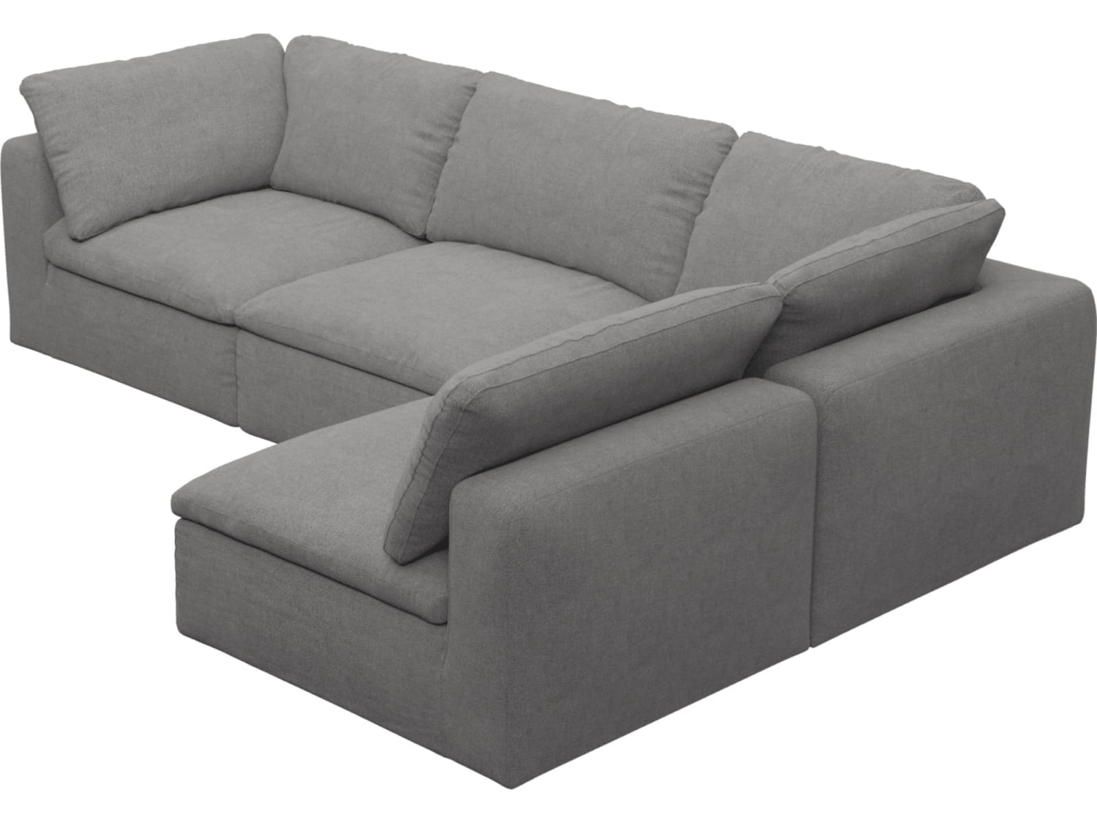 Cloud Deep California Slate Modular Sofa - 4 Piece color California Slate