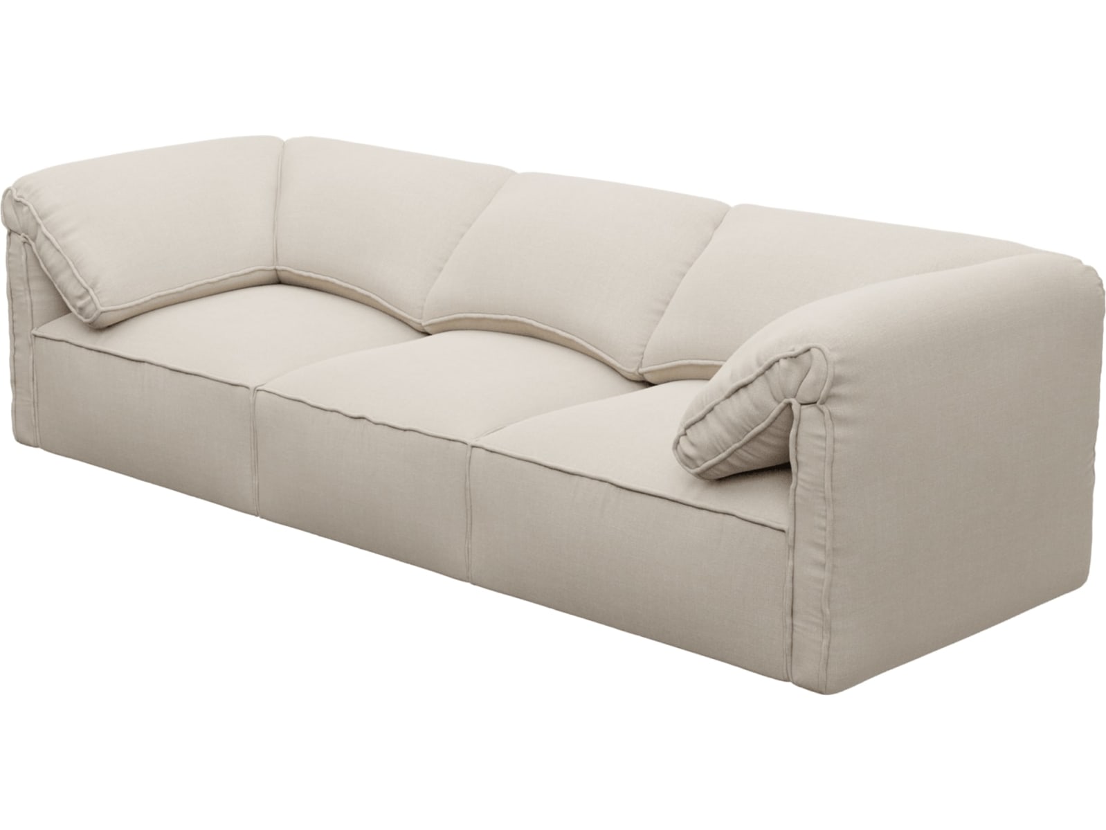 Kai Santa Fe Sand Modular Sofa - 3 Seater color Santa Fe Sand